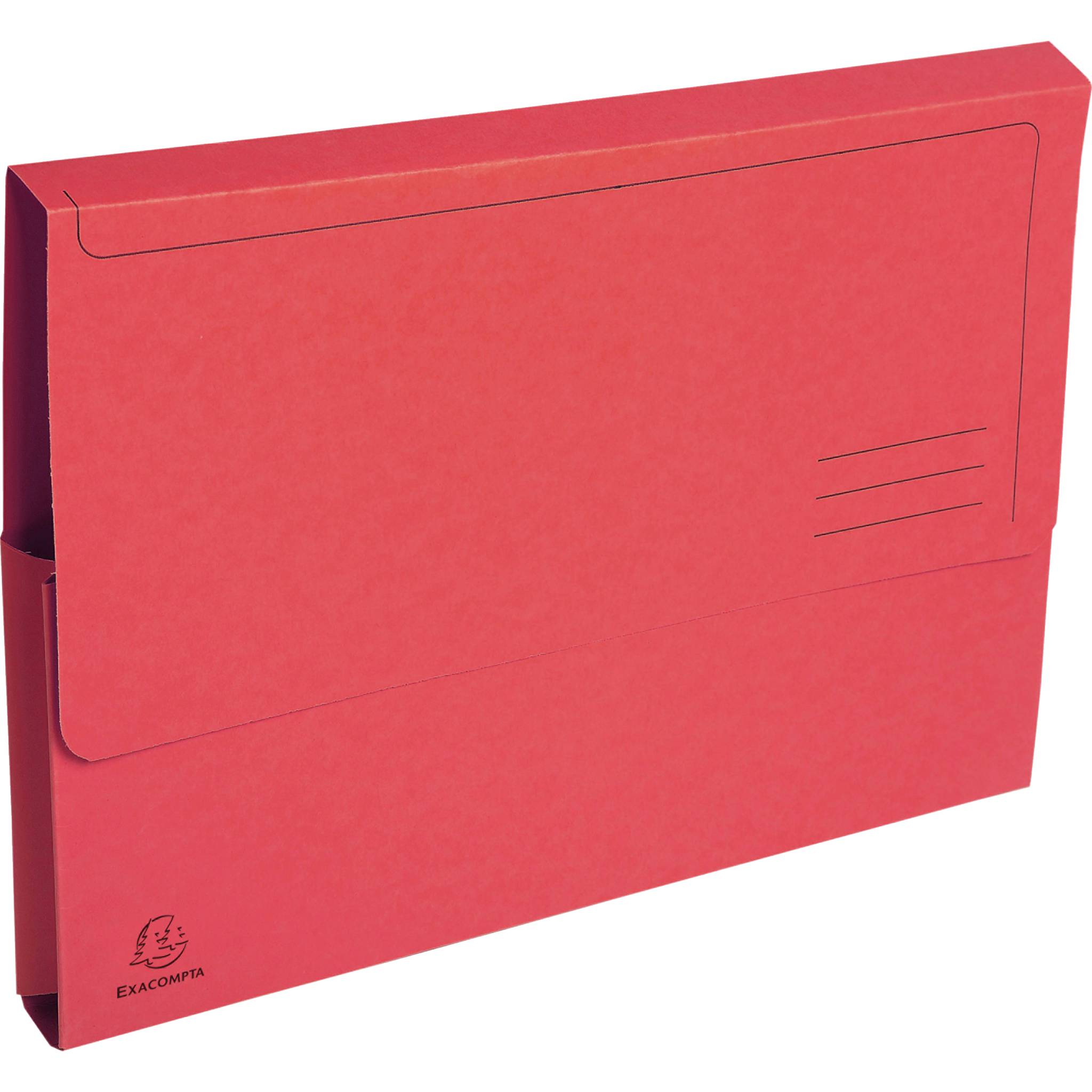 Exacompta 10x Pack 10 Aktenmappe, Verschlußkappe, RC Kart., A4, Rot, 46975E