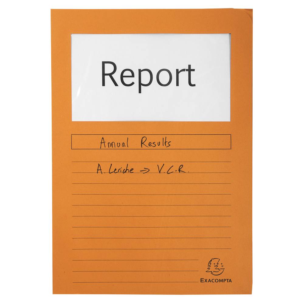 Exacompta 4x 100 Fenstermappen, A4, 160g, plastikfrei - Orange - 50104E