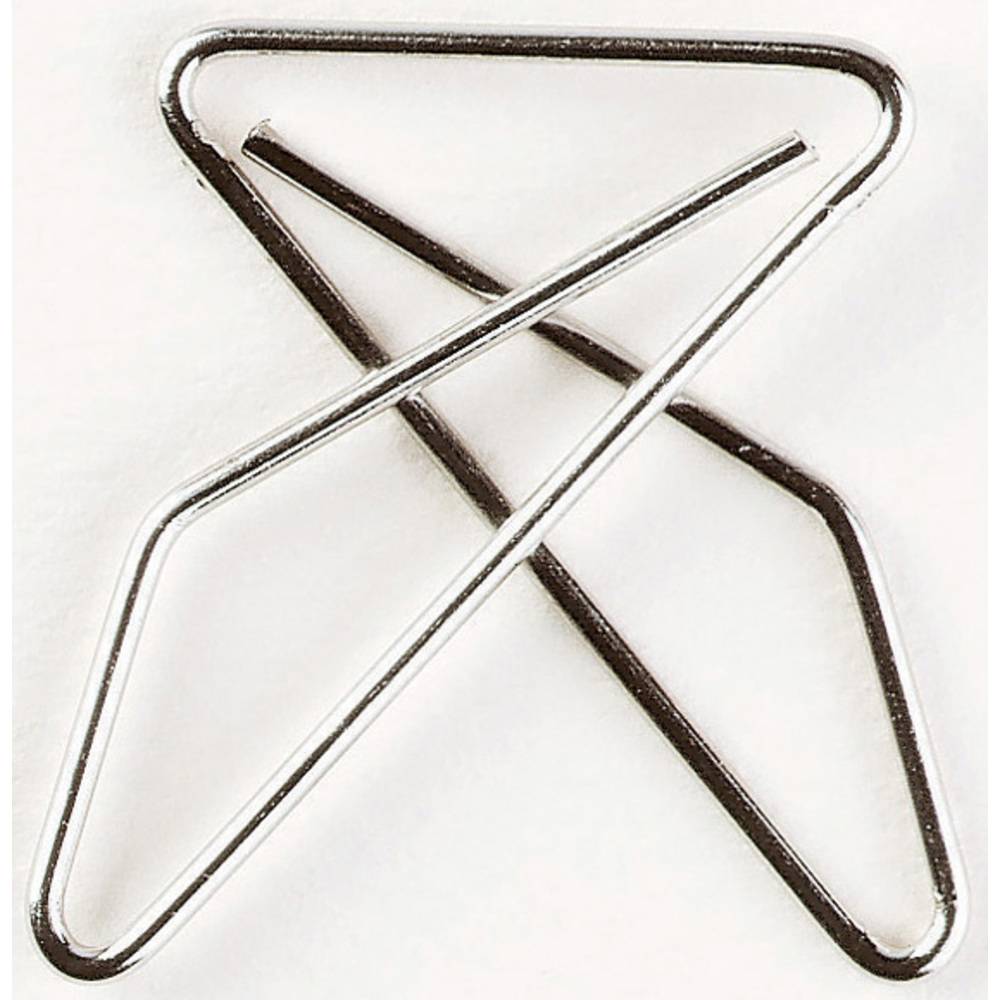 Exacompta 20x Box mit 100 Stück Zick-Zack Büroklammern, 30x40mm, Silber, 14765E