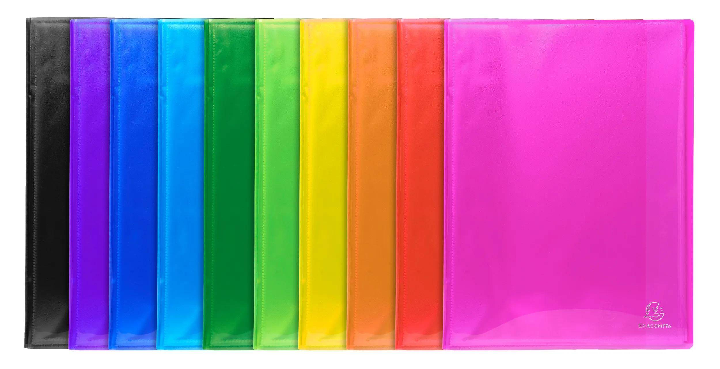 Exacompta 8x Sichtmappe PP 500µ, 100 Hüllen, 24x32cm A4, , sortiert, 85970E