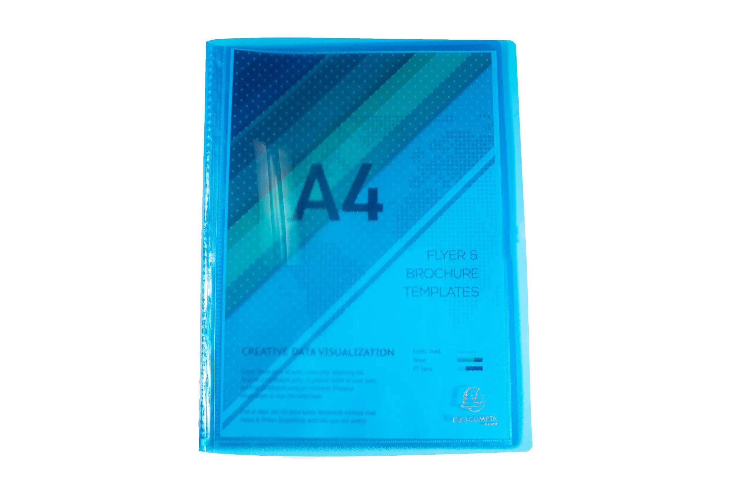 Exacompta 8x Sichtmappe PP 500µ, 100 Hüllen, 24x32cm A4, , sortiert, 85970E
