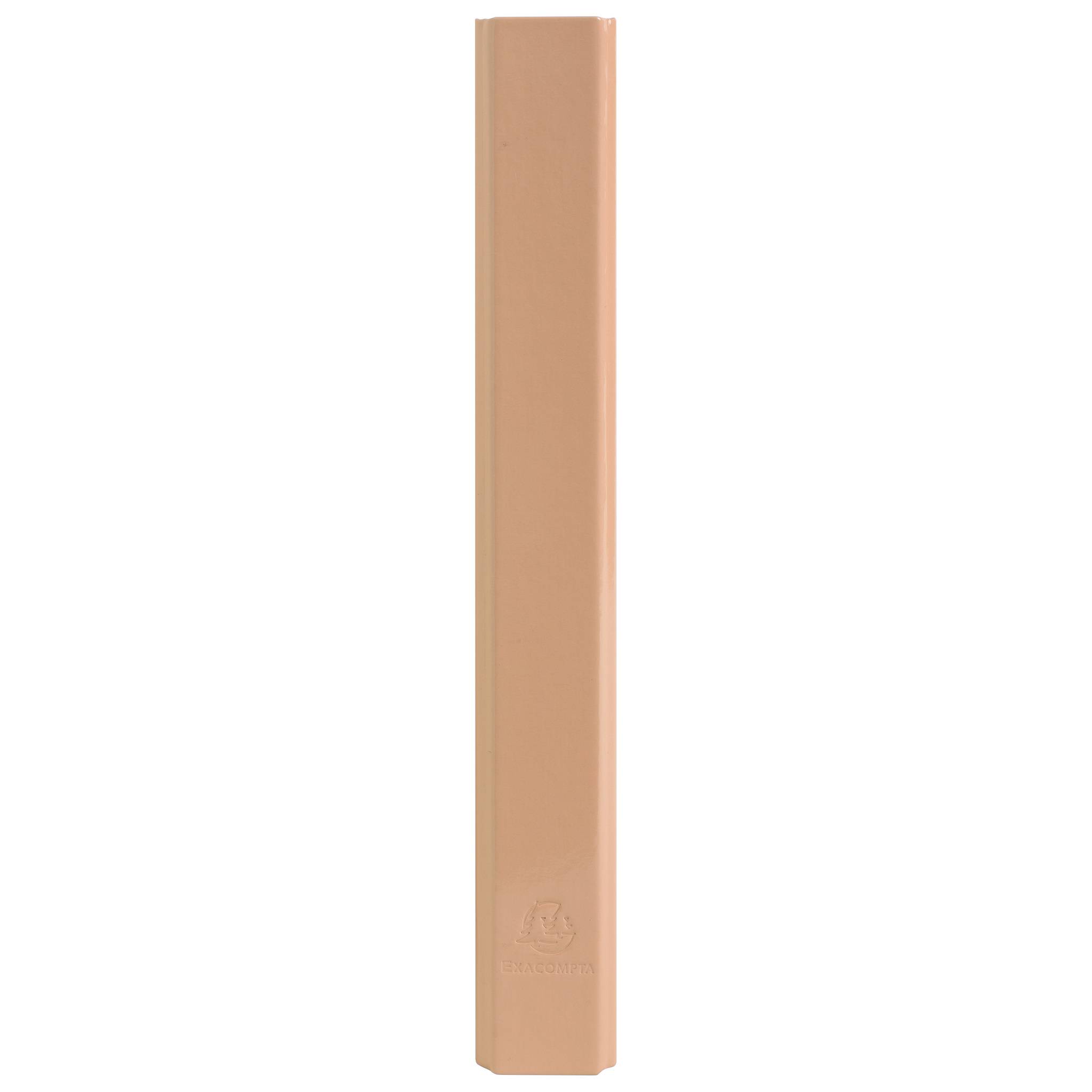 Exacompta 10x Ringbuch A4, 4 Ringe in D-Form 25mm, Aquarel, Korallenrot, 51567E