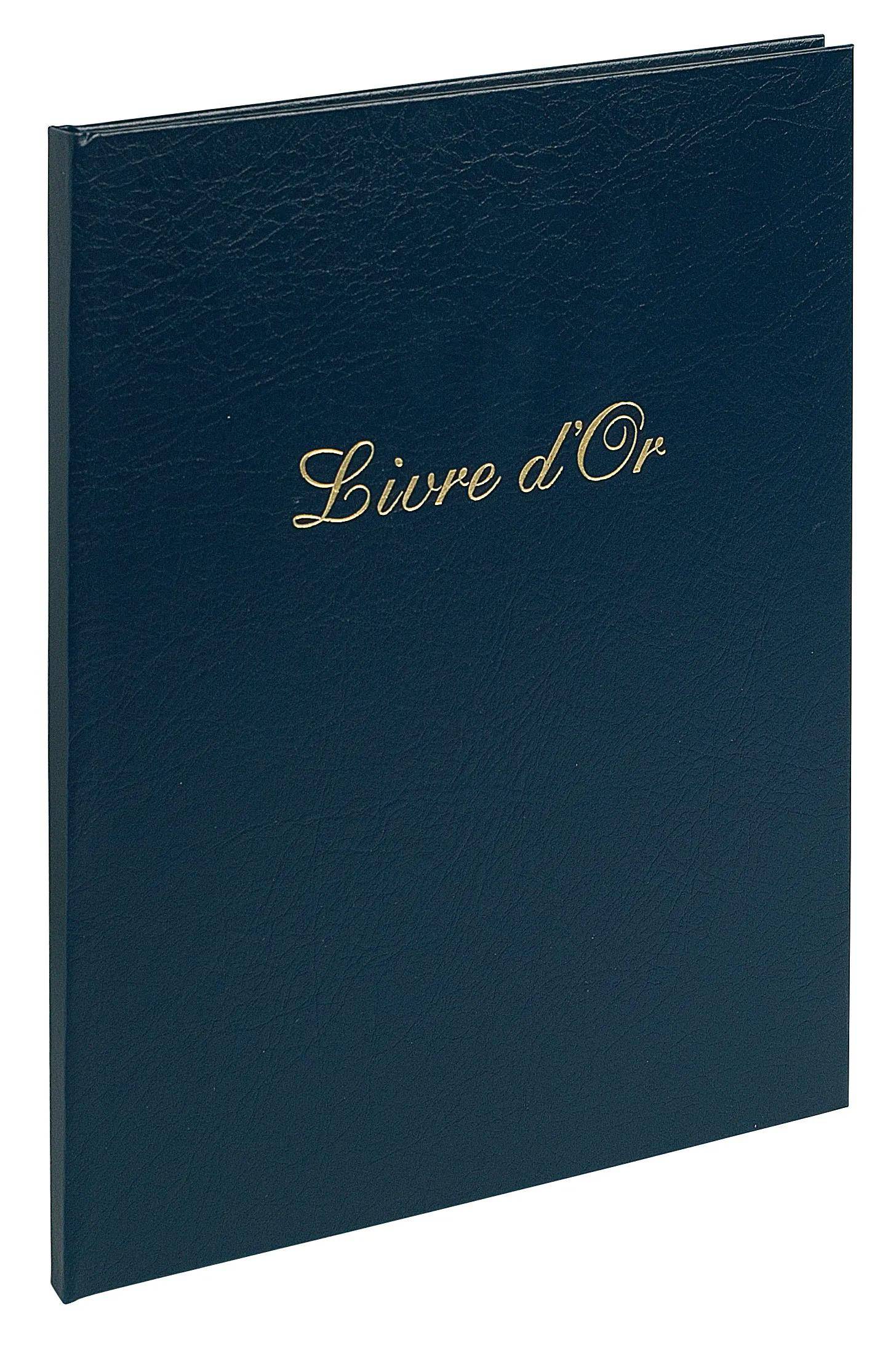 Exacompta 3x Gästebuch Balacron 50 Blatt weiß 27x22 cm Hochformat sortiert 983E
