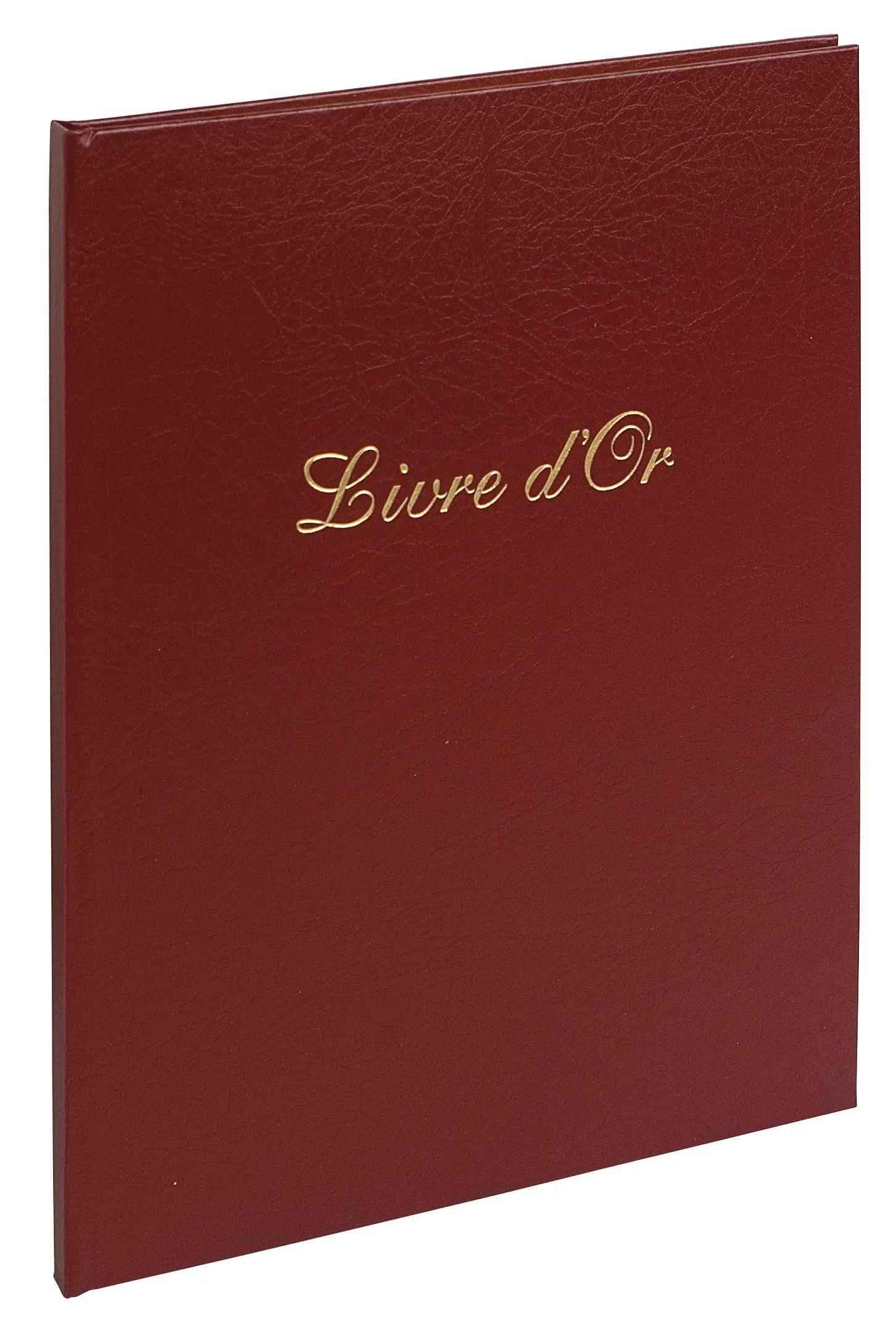 Exacompta 3x Gästebuch Balacron 50 Blatt weiß 27x22 cm Hochformat sortiert 983E