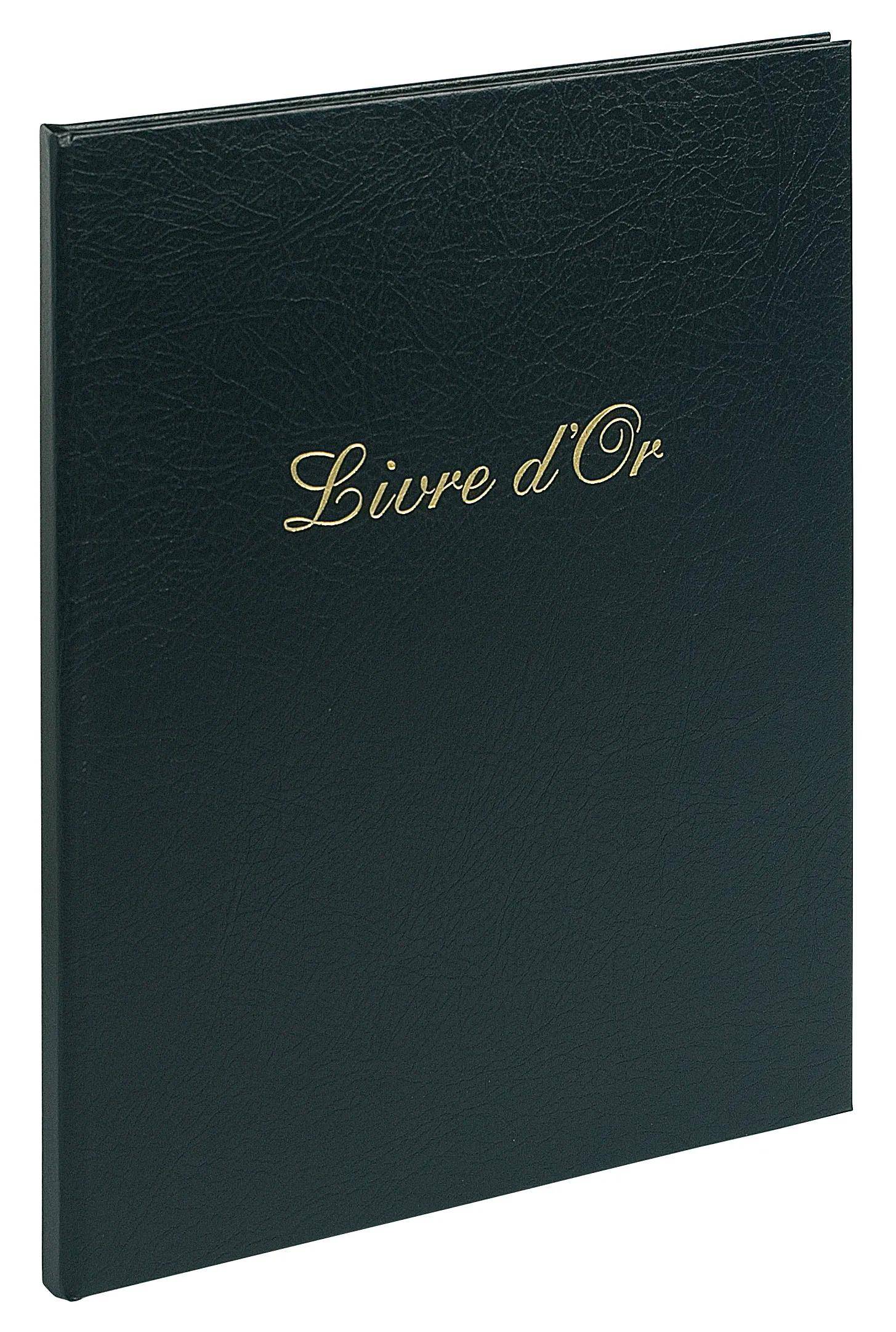 Exacompta 3x Gästebuch Balacron 50 Blatt weiß 27x22 cm Hochformat sortiert 983E