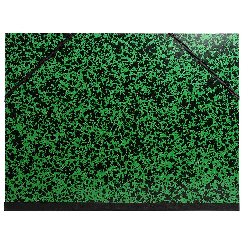 Exacompta 10x Zeichenmappe Gummizug A4 A4 Überbreite 26x33cm Grün 541100E