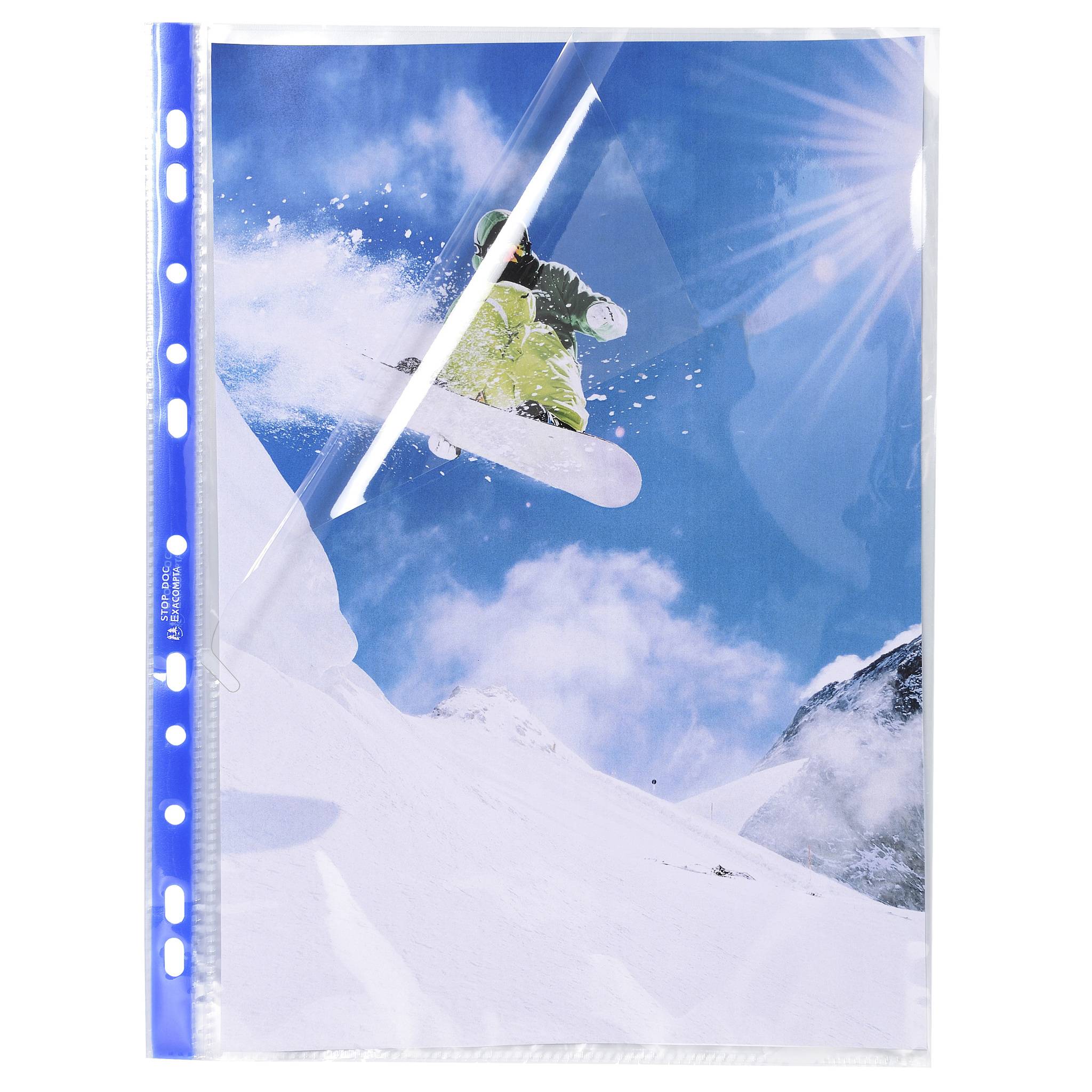 Exacompta 10x 10 Prospekthüllen gelocht Stop Doc PP 60µ A4 Transparent 5880E