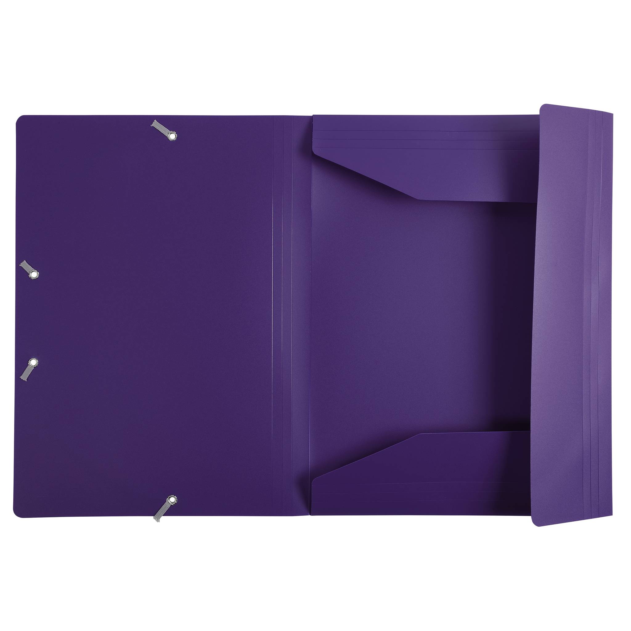 Exacompta 30x Sammelmappe +Gummizug 3 Klappen PP 400µ Eco A4 Violett 55918E