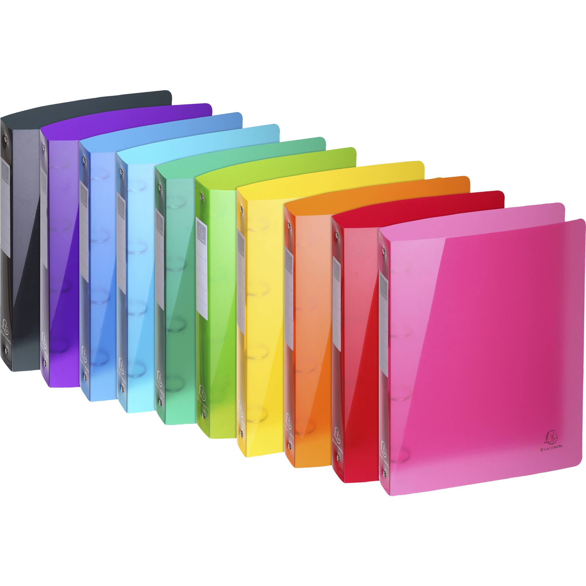 Exacompta 10x mittelfestes Ringbuch 4 Ringe PP 700µ PP- A4 Maxi sortiert 51770E