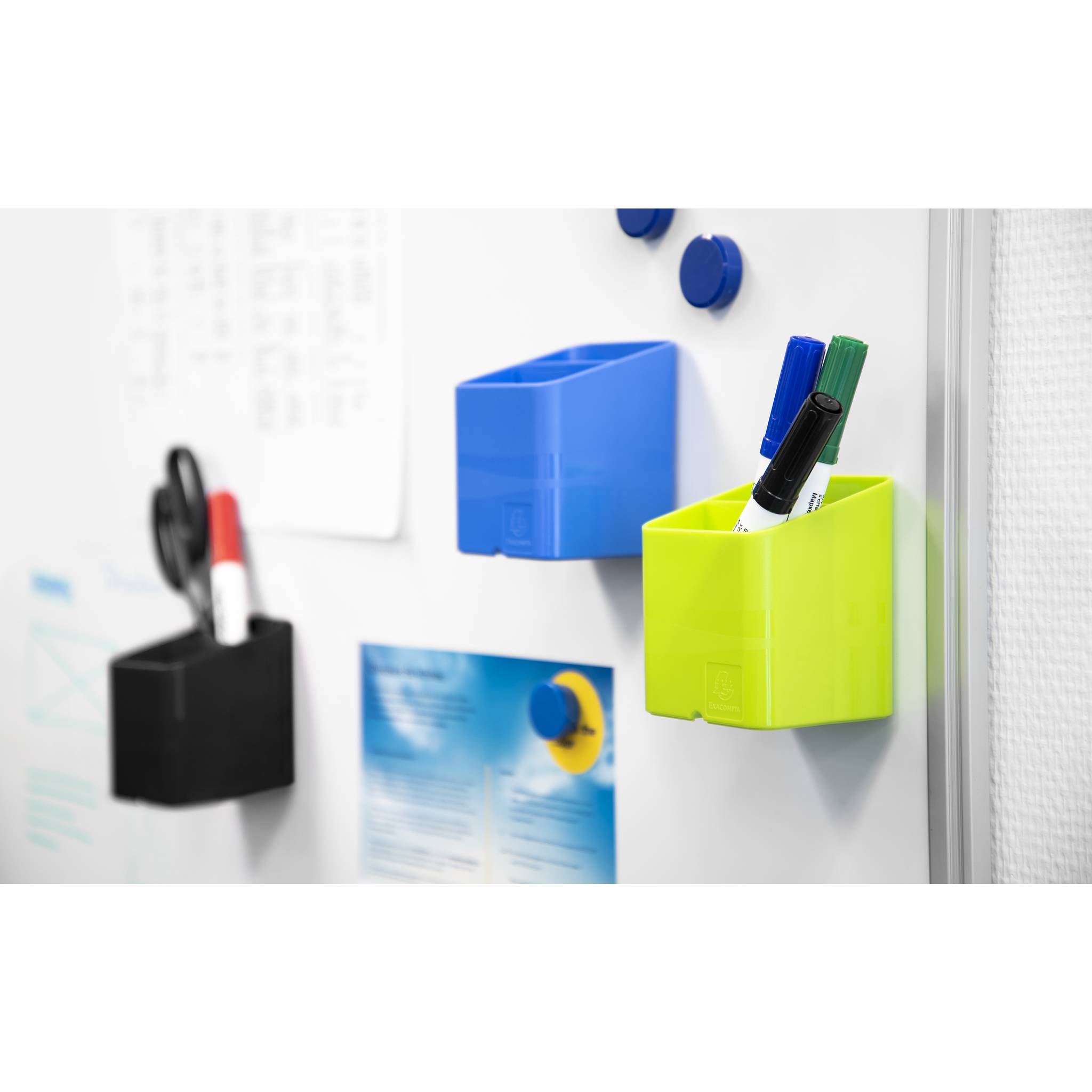 Exacompta 5x magnetischer Stifteköcher PEN-CUBE, Ecoblack - Schwarz - 674014D