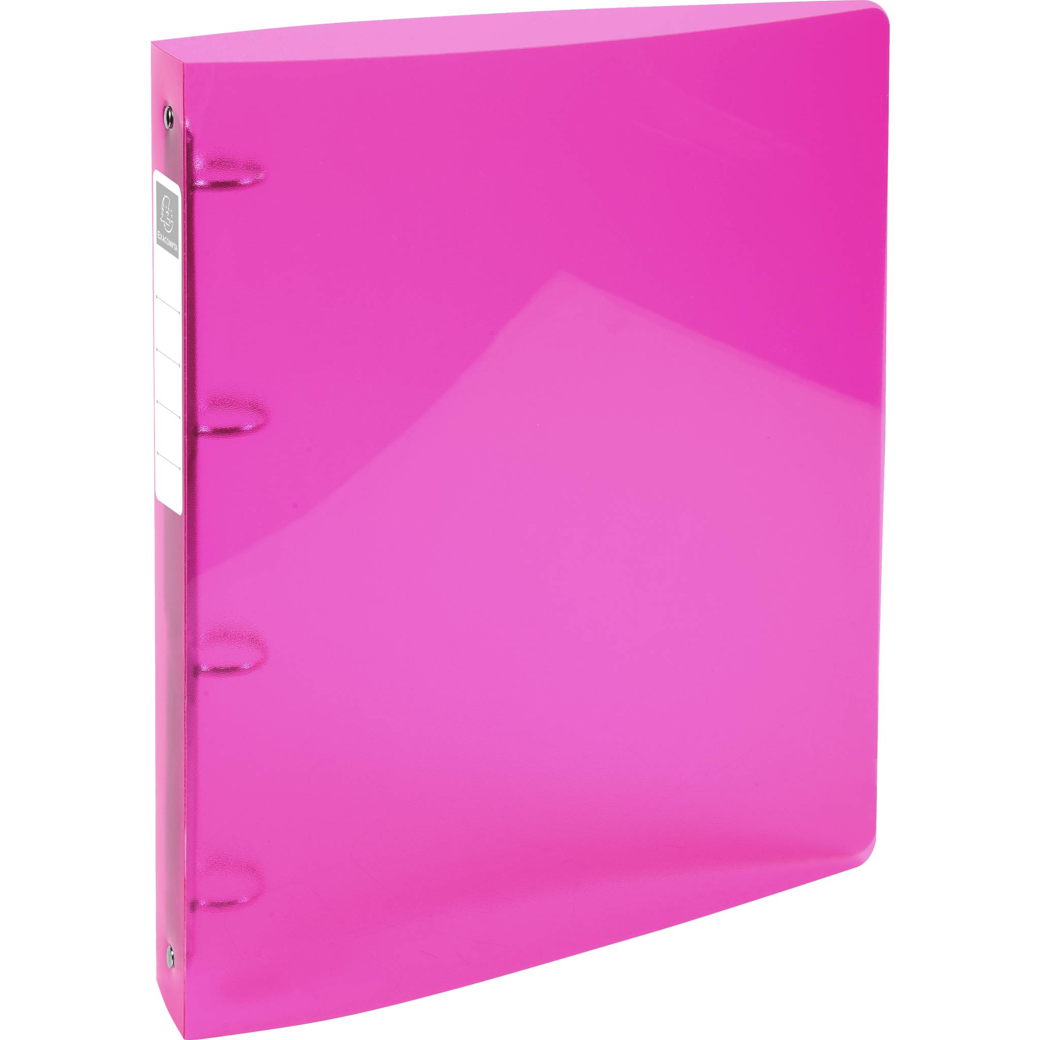 Exacompta 10x mittelfestes Ringbuch 4 Ringe, PP 700µ, PP- A4 Maxi, Rosa, 51774E
