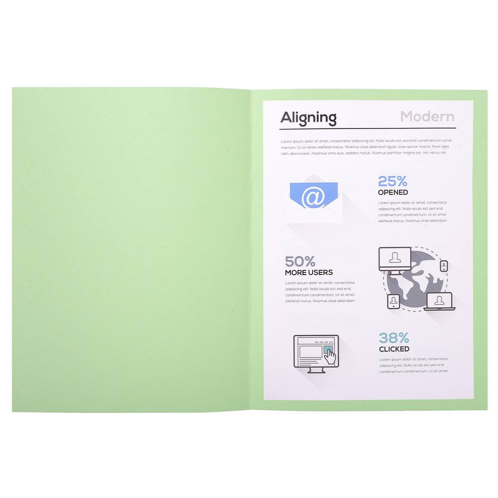 Exacompta 5x Pack 100 Aktendeckeln Recycling 220g A4 - Giftgrün - 410004E