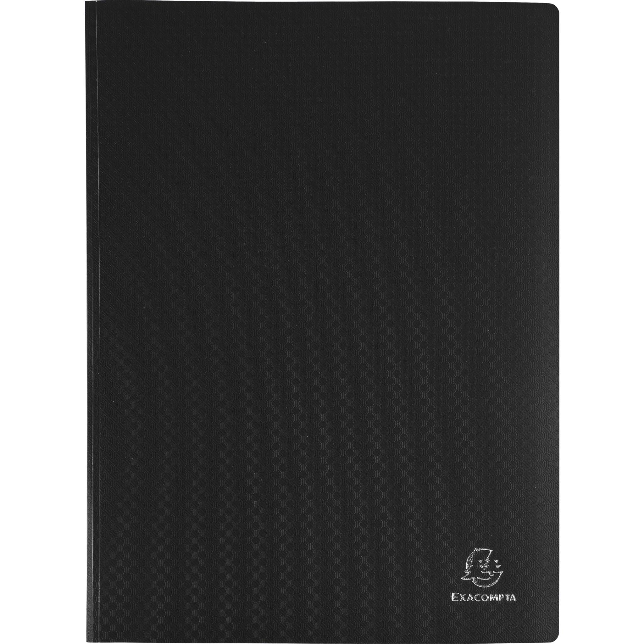 Exacompta 20x Sichtmappe PP 500µ +20 glatten Hüllen transluzent A4 Schwarz 8821E