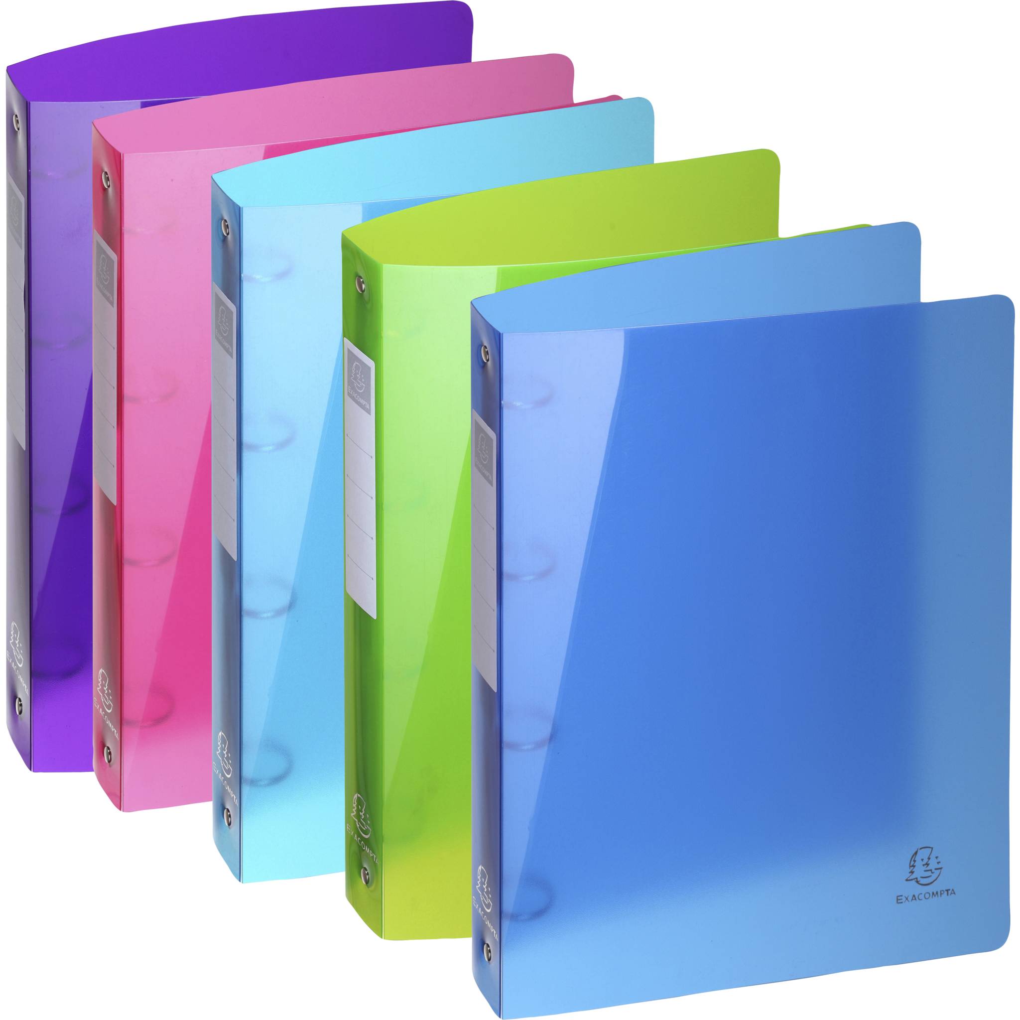 Exacompta 15x mittelfestes Ringbuch 4 Ringe PP 700µ PP- A4 Maxi sortiert 51780E
