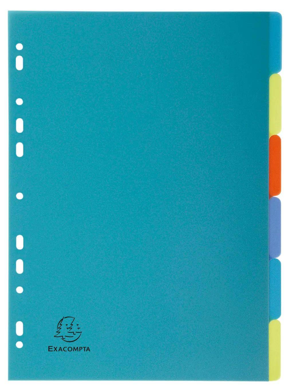 Exacompta 25x Register Recycling PP 300µ + 6 Positionen, A4, sortiert, 2706E