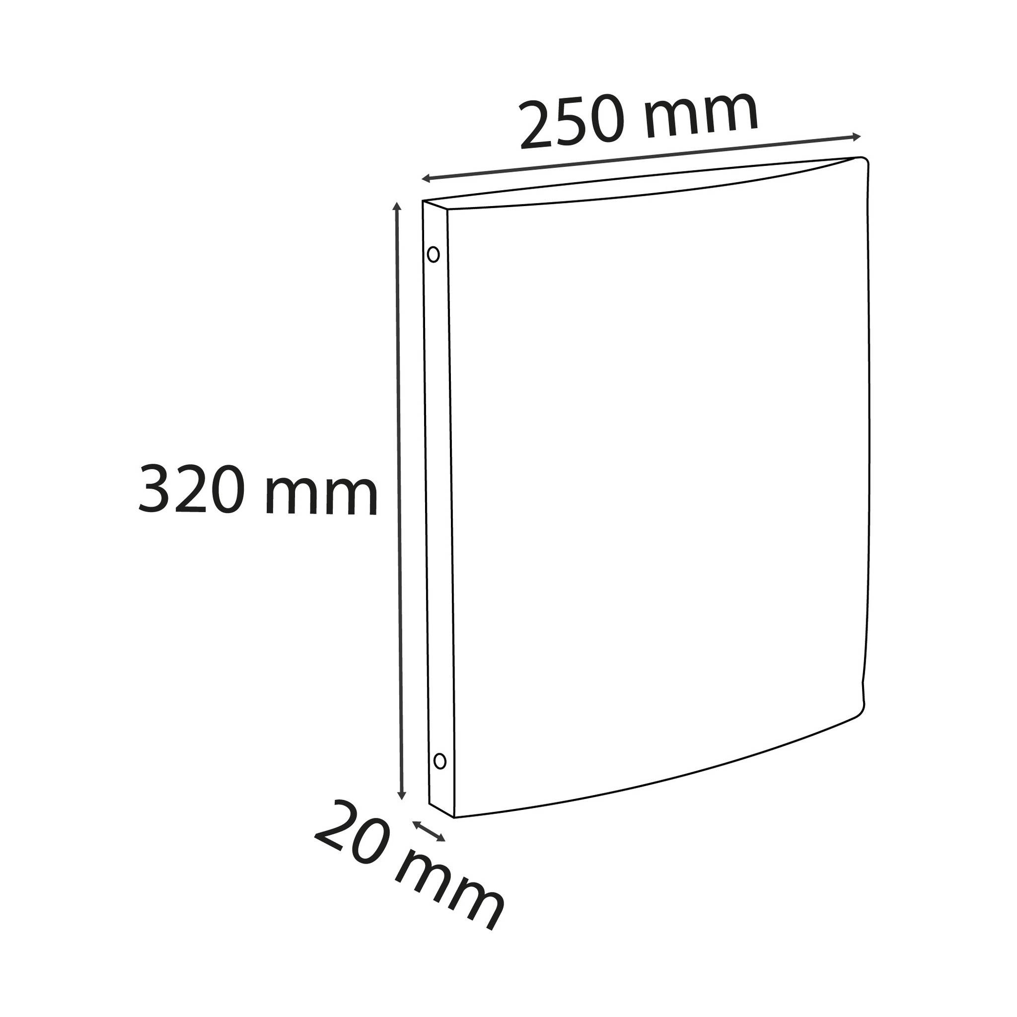 Exacompta 25x Ringhefter PP 500µ 4 Ringen 15mm Rücken 20mm A4 Transparent 51160E