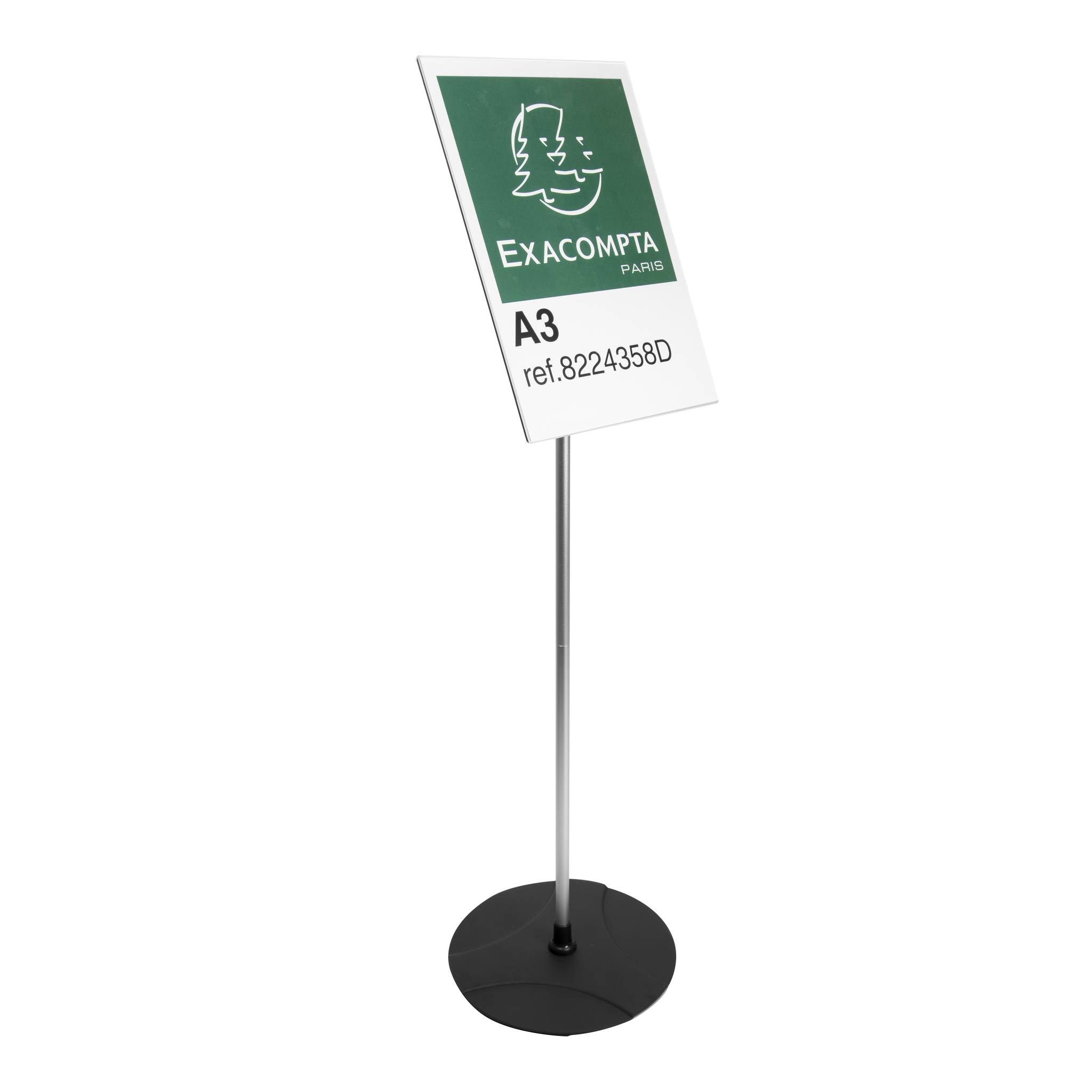 Exacompta 5x Hinweisschild A3 vertikal Aluminium Schwarz/alu/glasklar 8224358D