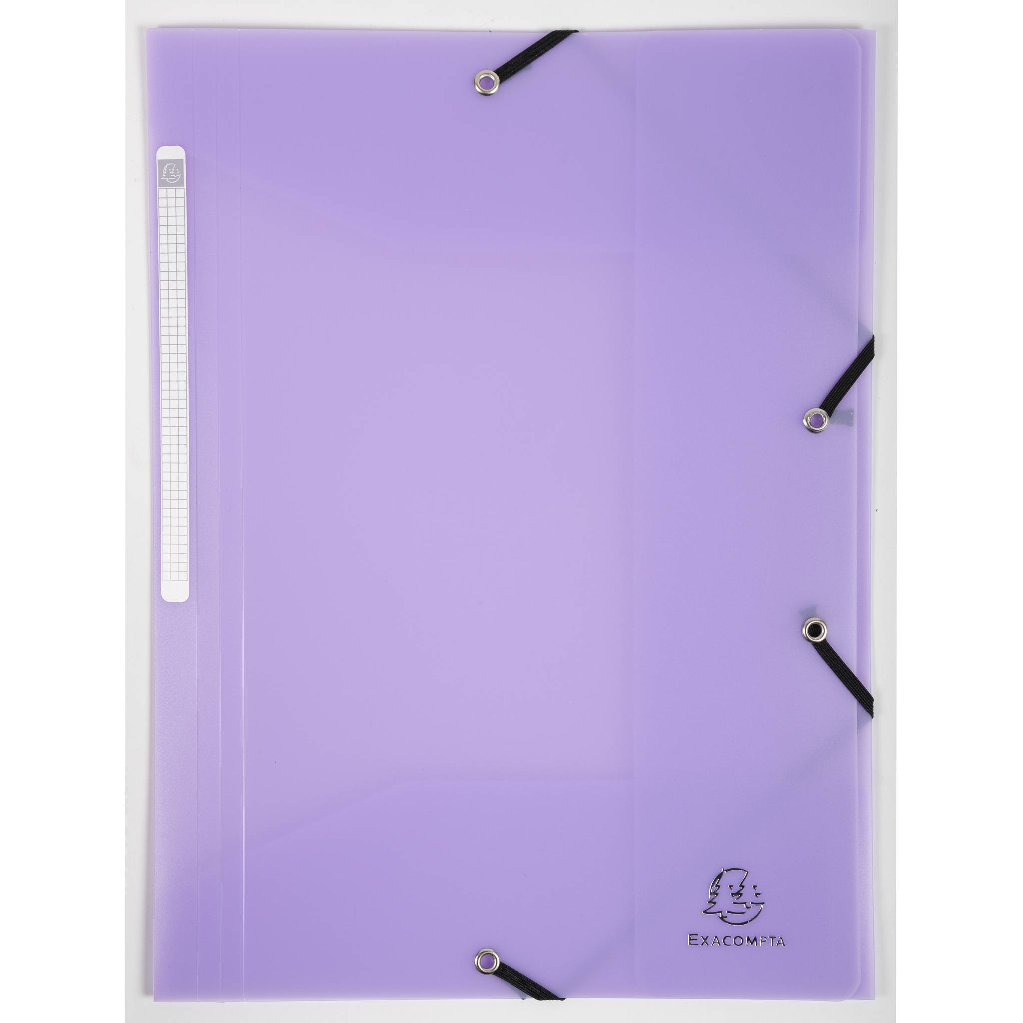 Exacompta 25x Sammelmappe A4 + Gummizug, 3 Klappen, PP, Malve, 55175E