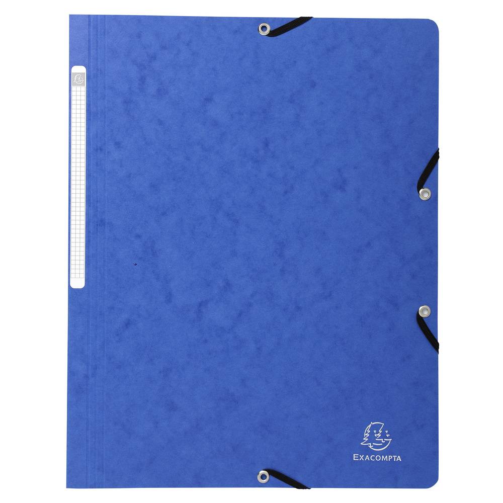 Exacompta 50x Eckspannmappe + Gummizug ohne Klappen, Karton, A4, sortiert, 5510E