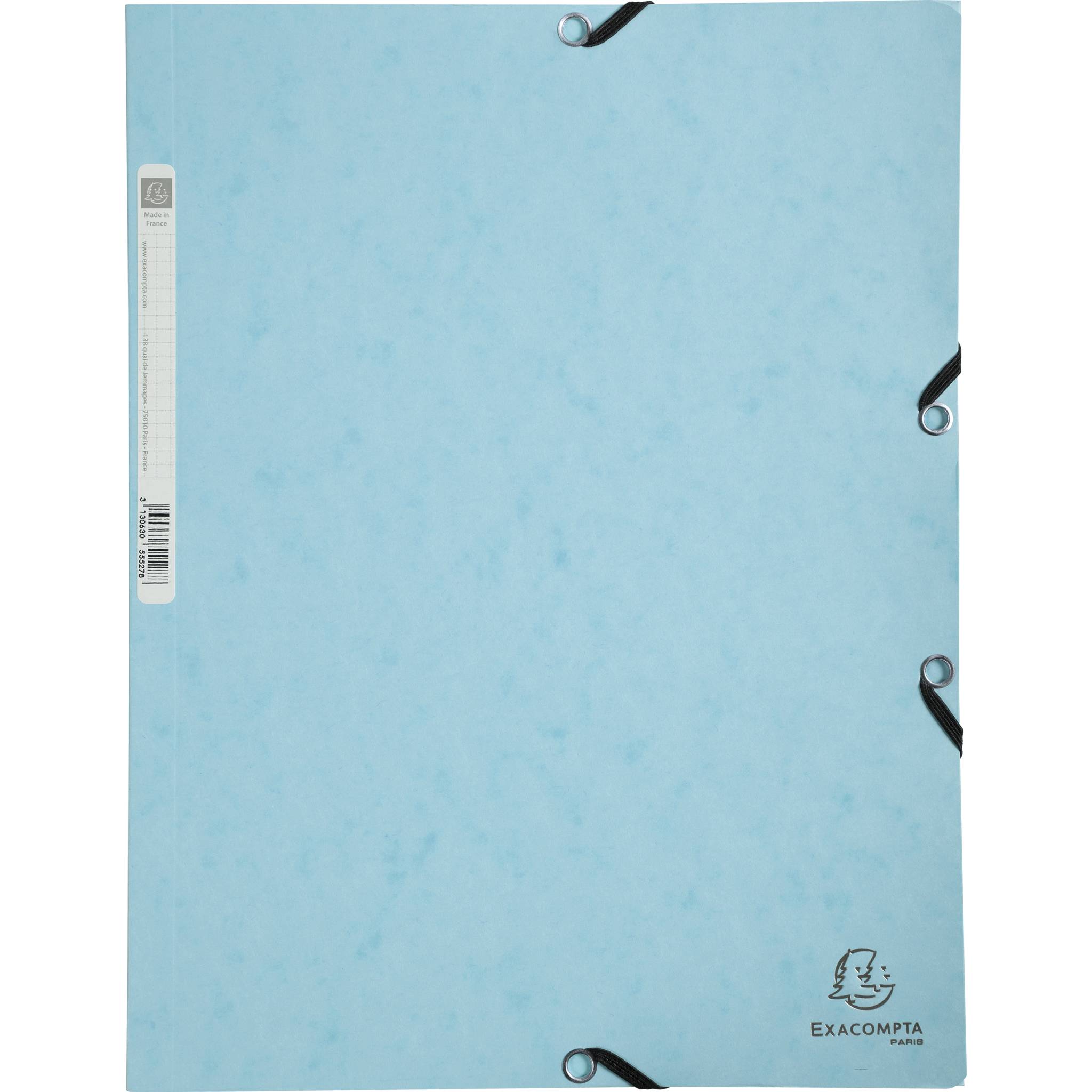 Exacompta 25x Sammelmappe +Gummizug Karton Serie Aquarel A4 Pastellblau 55528E