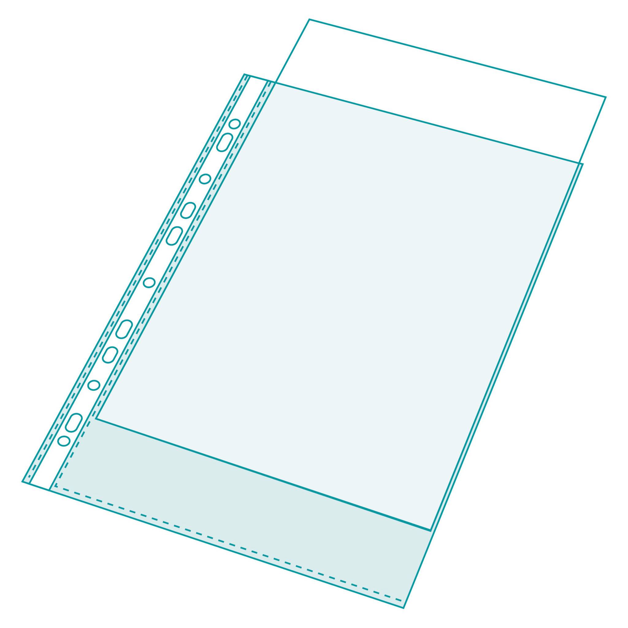 Exacompta 10x Pack 100 Prospekthüllen A4 PP genarbt hohe Qualität Kristall 5760E