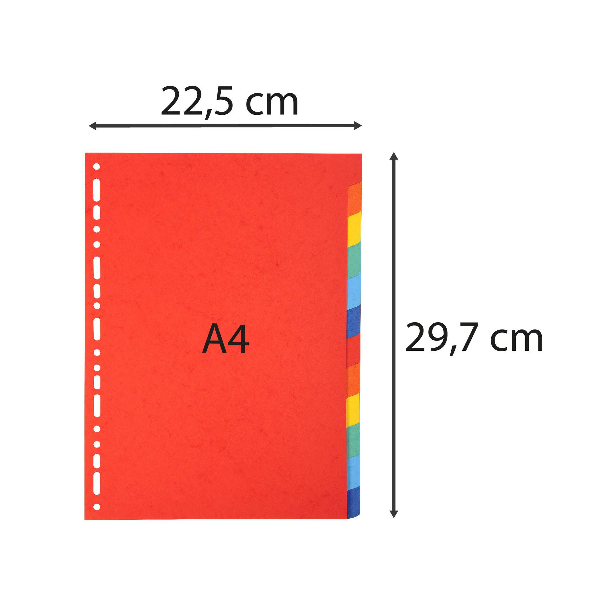 Exacompta 25x Register aus RC Kart.220g, 12 Taben, für Format DIN A7 - 2012E