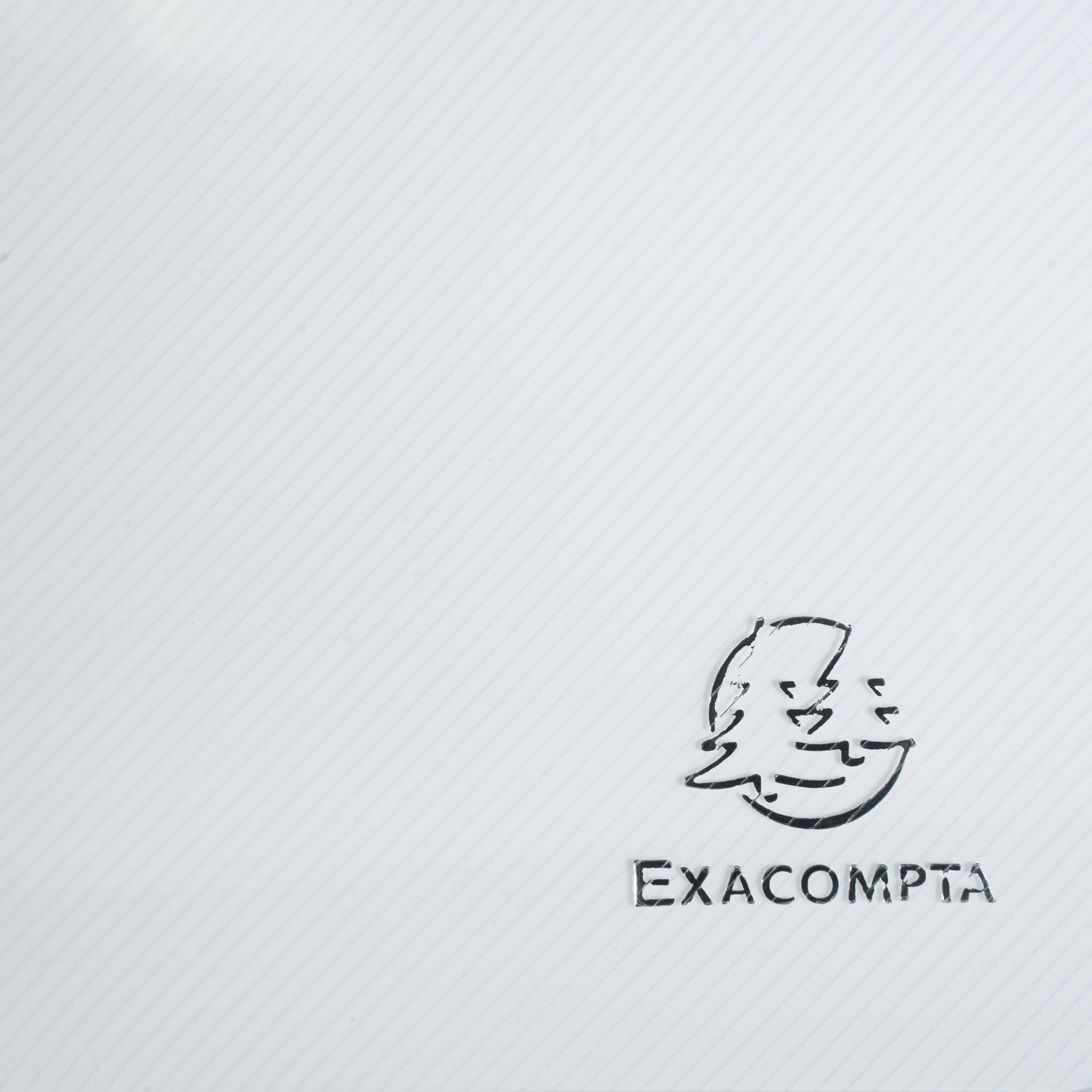 Exacompta 25x Sammelmappe +3 Klappen Gummizug PP 500µ Crystal A4 Kristall 56742E
