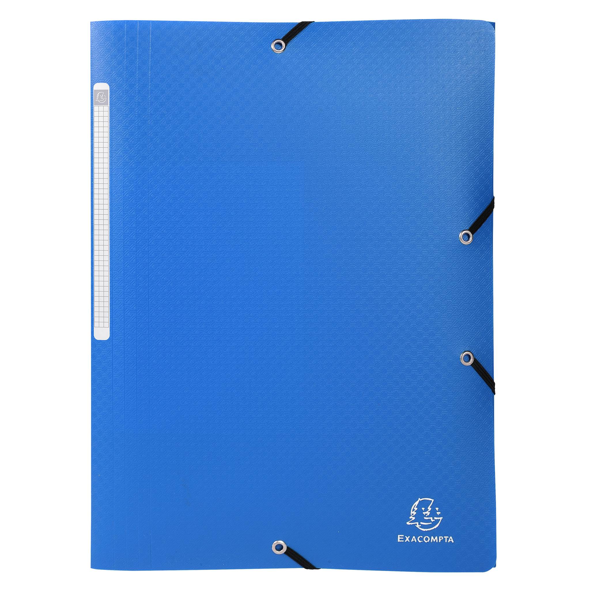 Exacompta 50x Sammelmappe +3 Klappen Gummizug PP 500µ A4 sortiert 55840E