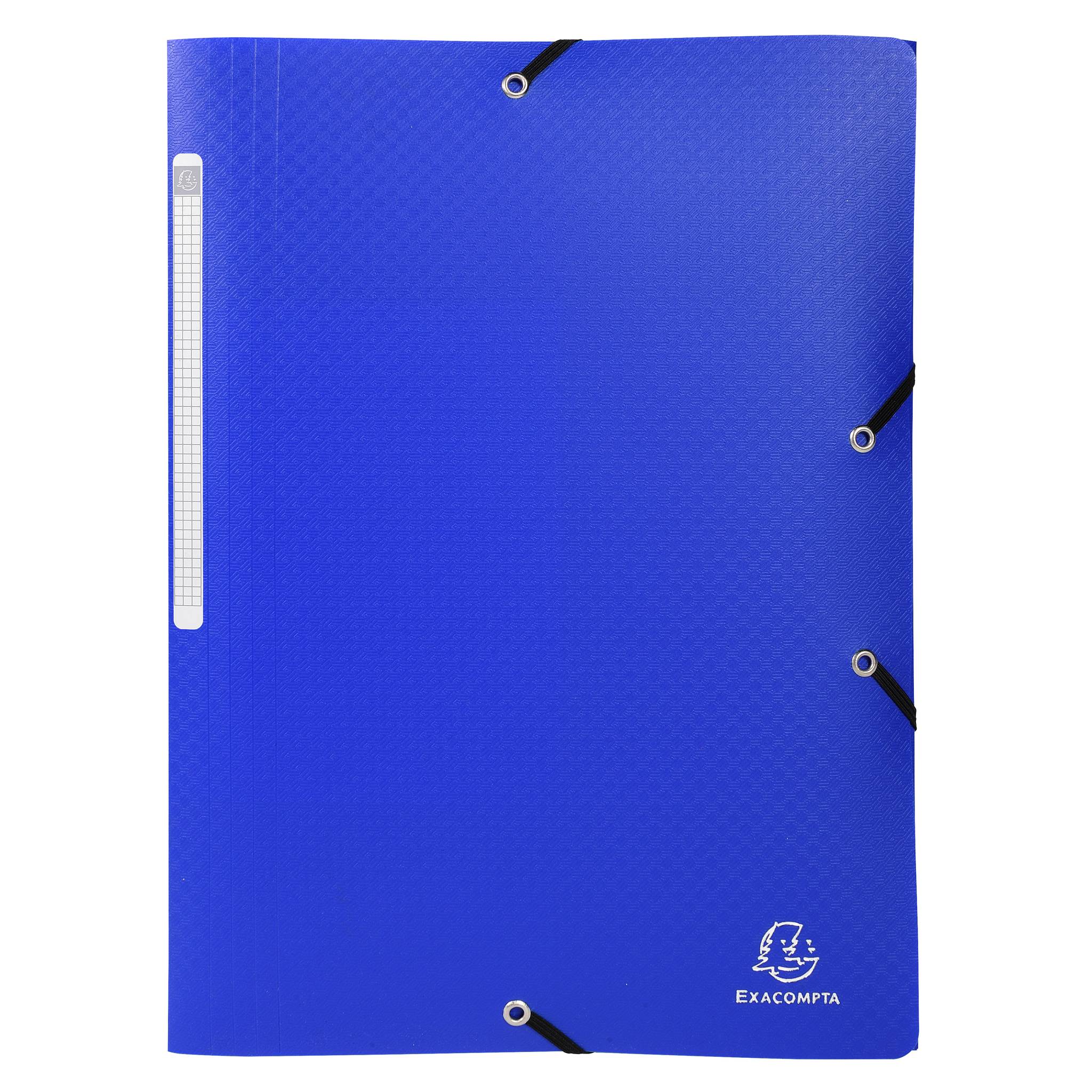 Exacompta 50x Sammelmappe +3 Klappen Gummizug PP 500µ A4 sortiert 55840E