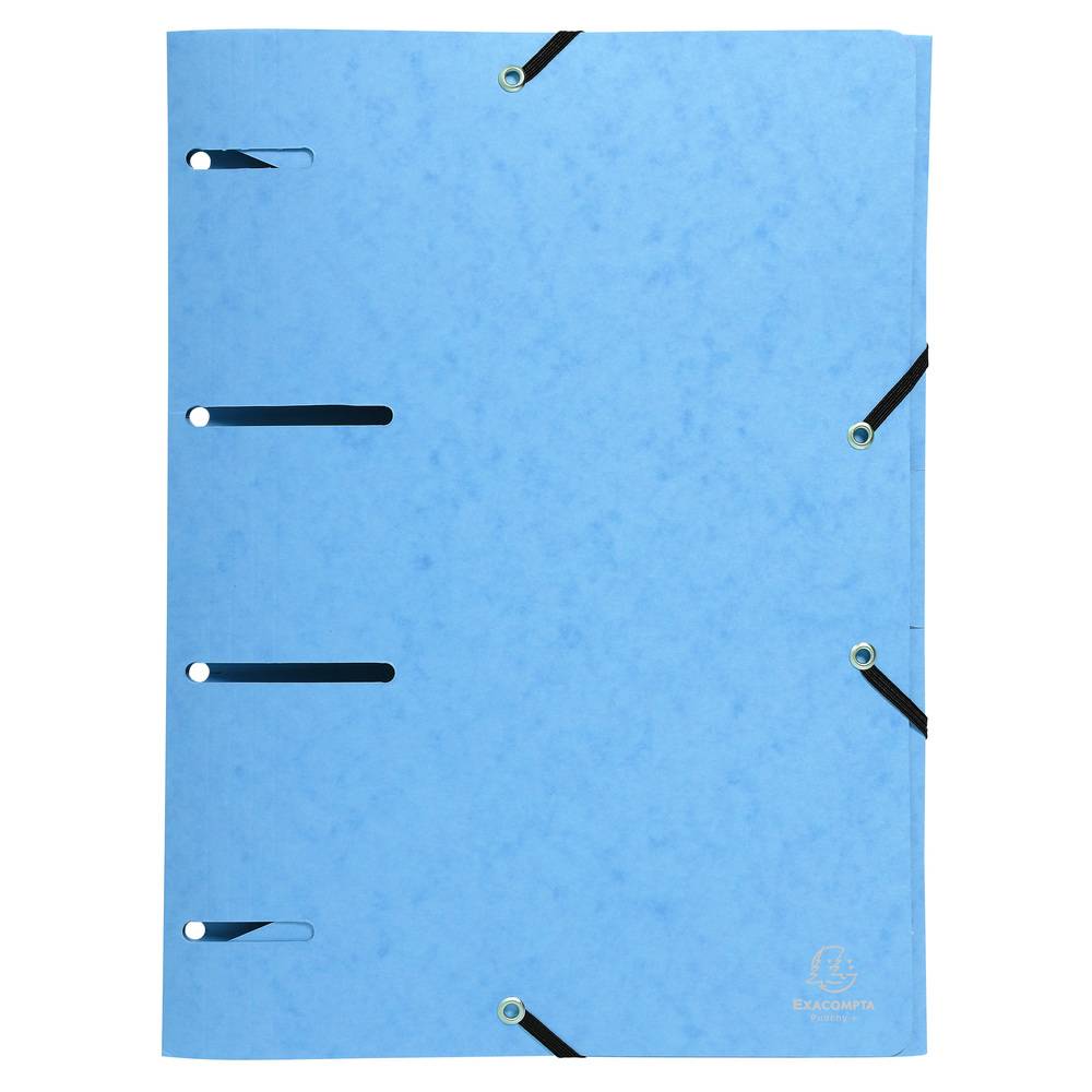 Exacompta 25x Aktenmappe +Gummizug 3 Klappen gelocht Karton A4 sortiert 447100E