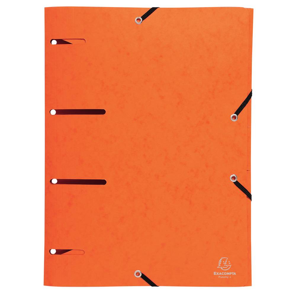 Exacompta 25x Aktenmappe +Gummizug 3 Klappen gelocht Karton A4 sortiert 447100E