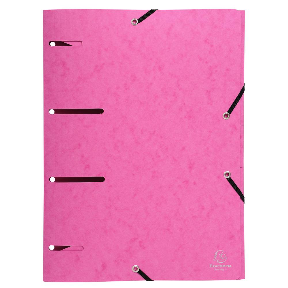 Exacompta 25x Aktenmappe +Gummizug 3 Klappen gelocht Karton A4 sortiert 447100E