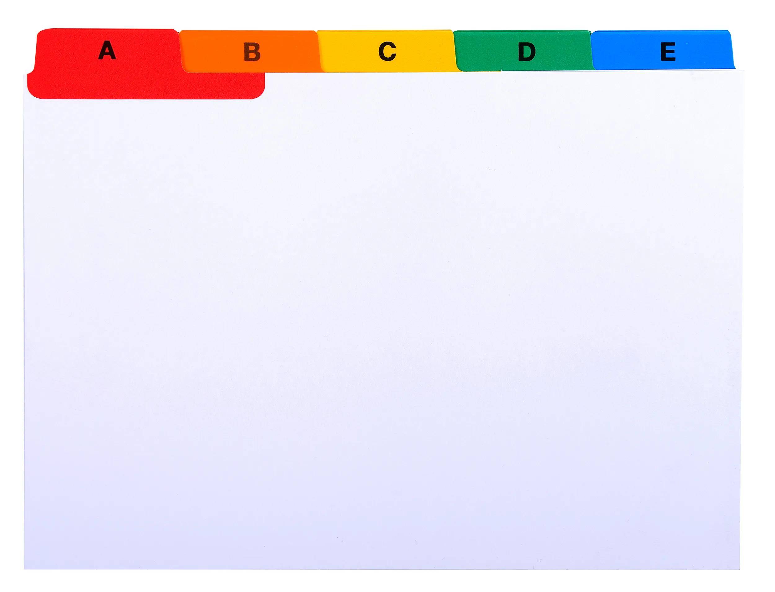 Exacompta 10x Set Trennblätter Karton 160 g/m2 117x148 mm Weiß 13997E