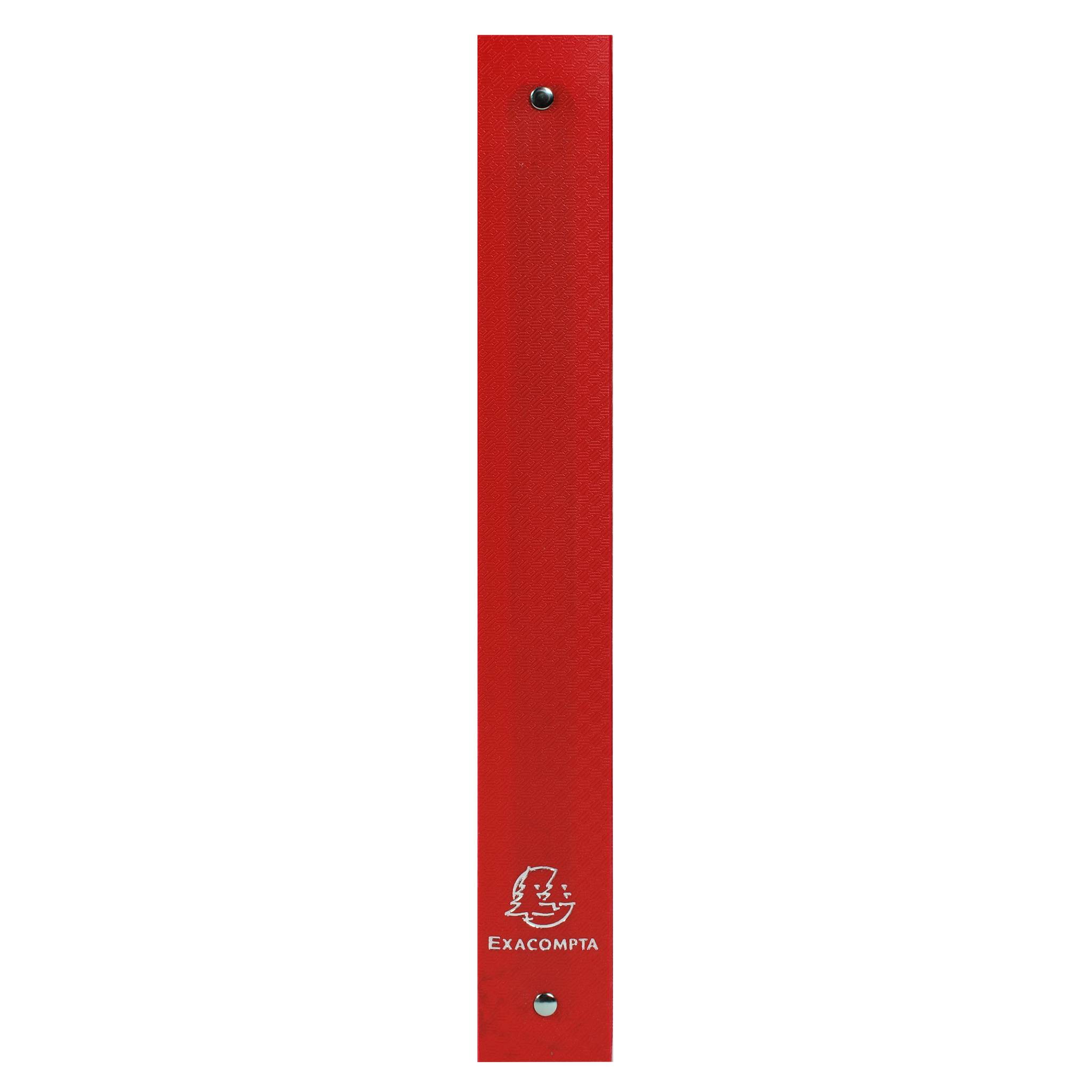 Exacompta 20x Ringbuch PP 700µ 4 Ringen Rücken 40mm A4 Überbreite Rot 512805E