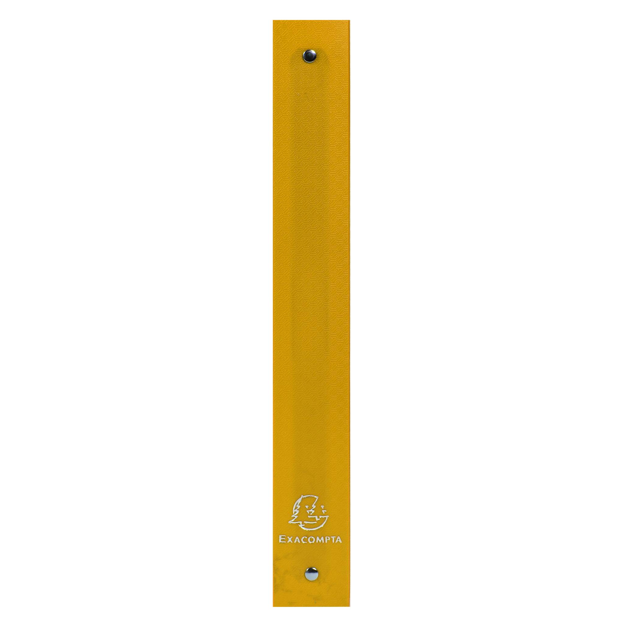 Exacompta 20x Ringbuch PP 700µ 4 Ringen Rücken 40mm A4 Überbreite Gelb 512809E