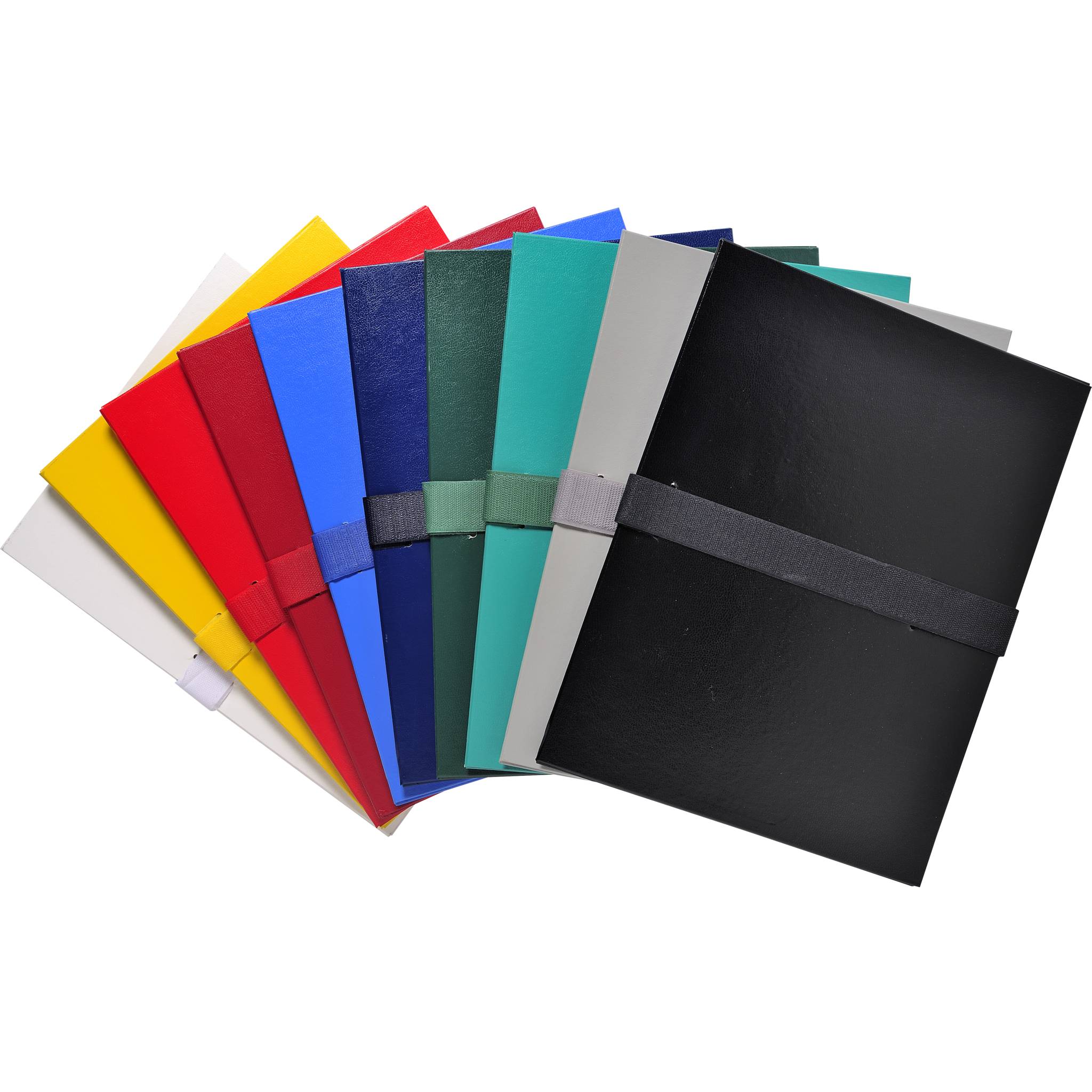 Exacompta 10x Dokumentenmappe dehnbar 1 Klappe Balacronbezug A4 sortiert 640E