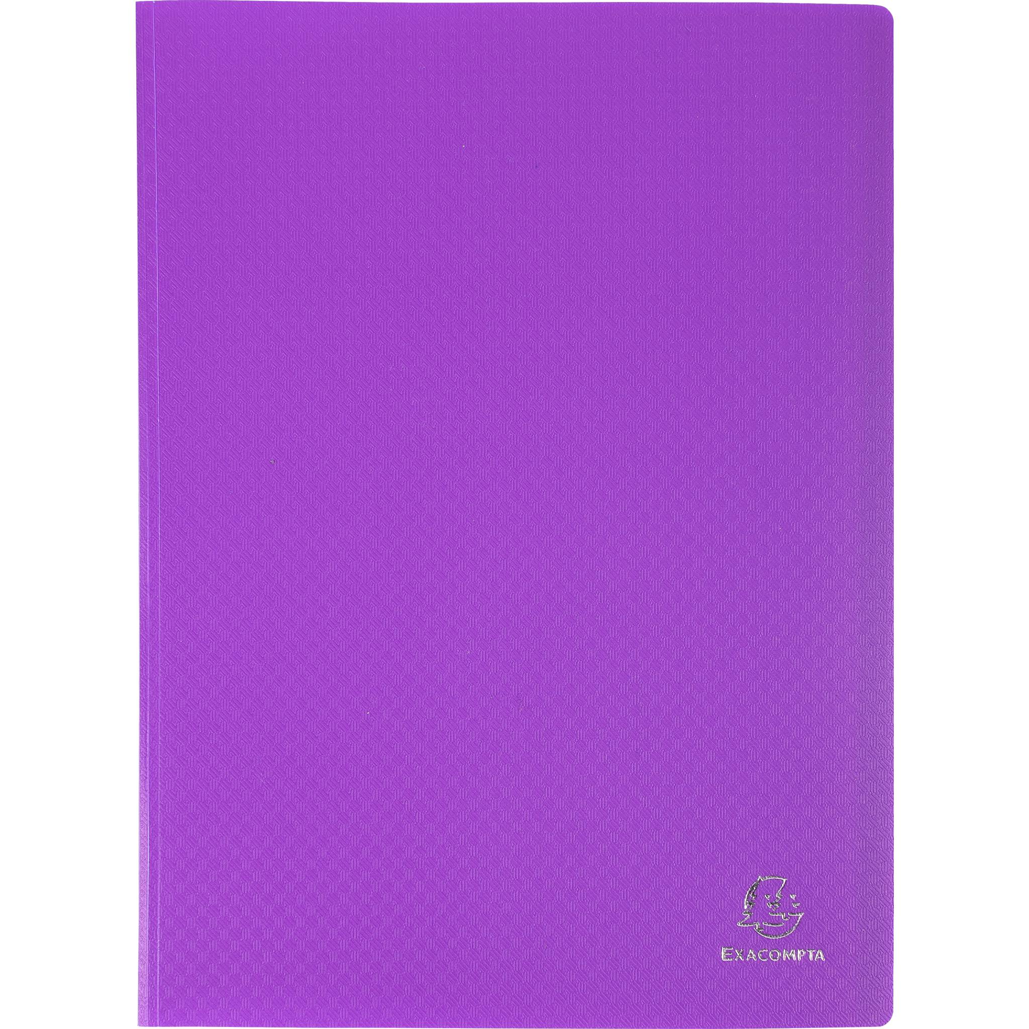 Exacompta 10x Sichtmappe PP 500µ 50 glatten Hüllen transluzent A4 Violett 88526E