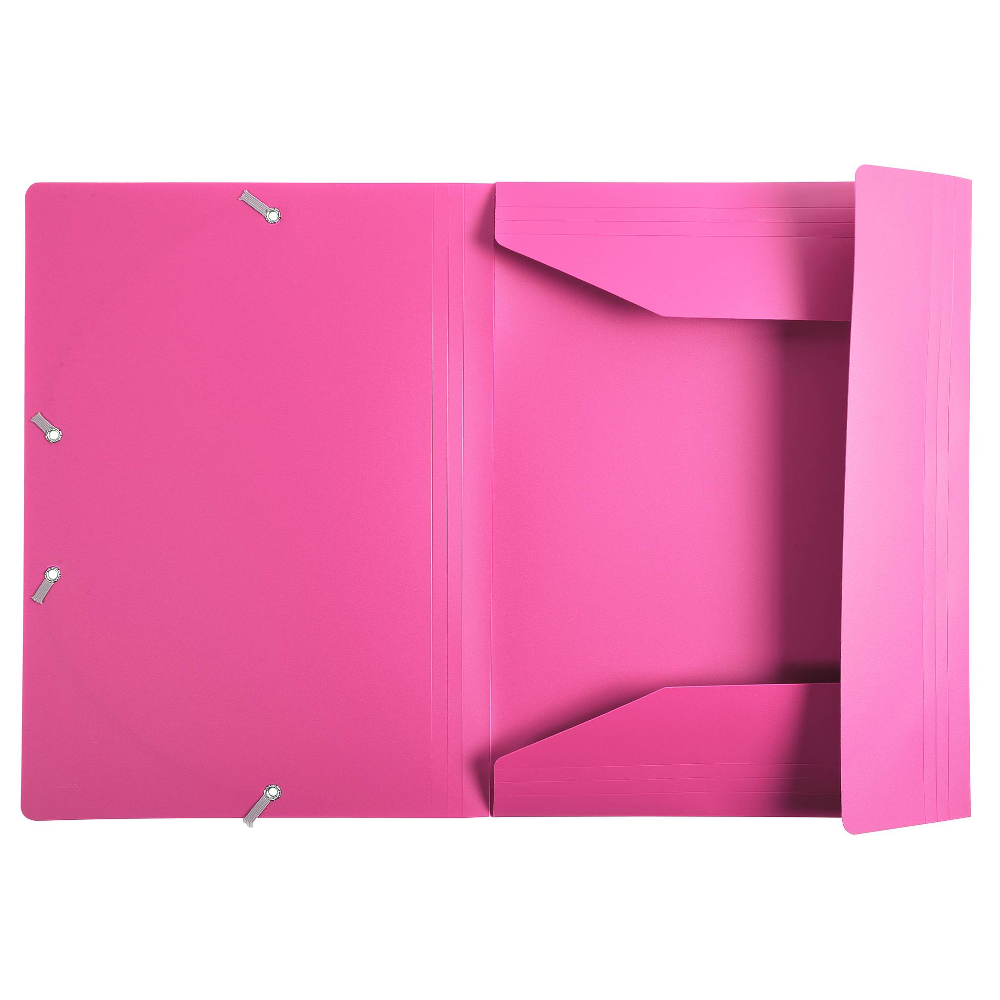 Exacompta 30x Sammelmappe +Gummizug 3 Klappen PP 400µ Eco A4 Fuchsia 55920E
