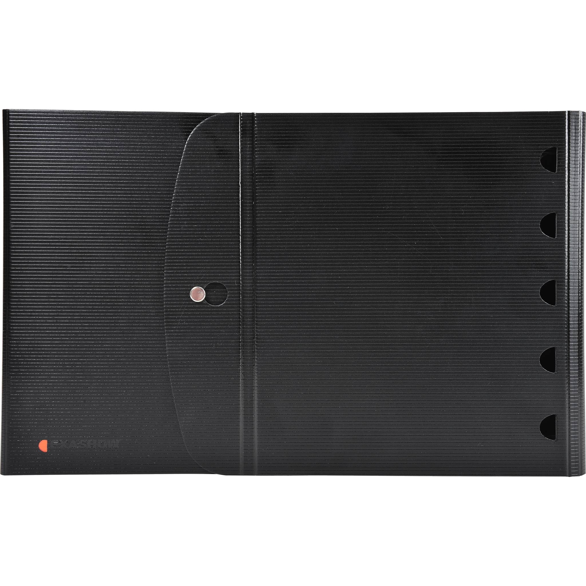 Exacompta 5x Präsentationsmappe A4 PP 4 Ringen 30mm Exactive Schwarz 56234E