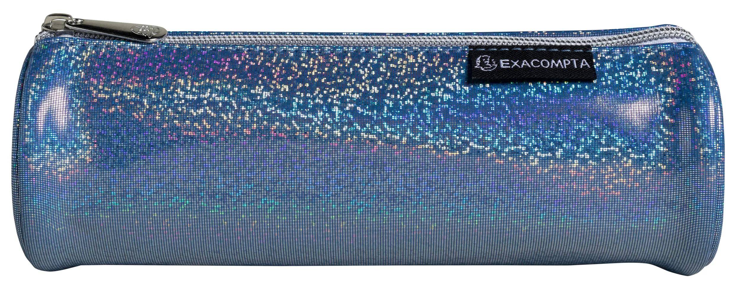 Exacompta 16x rundes Schlampermäppchen PU Glitter, 22,5x7,5cm, sortiert, 52770E