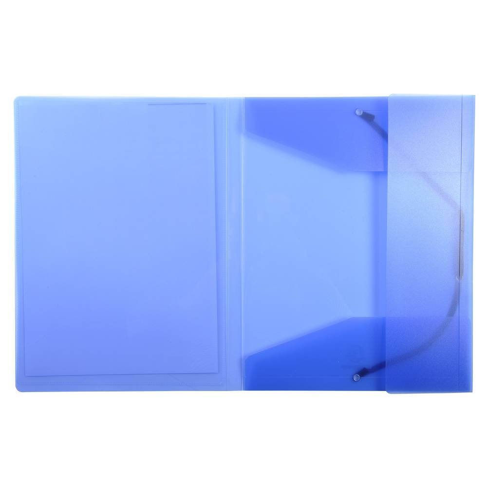 Exacompta 25x Sammelmappe A4 PP 3 Klappen + Gummizug violett Blau 55182E