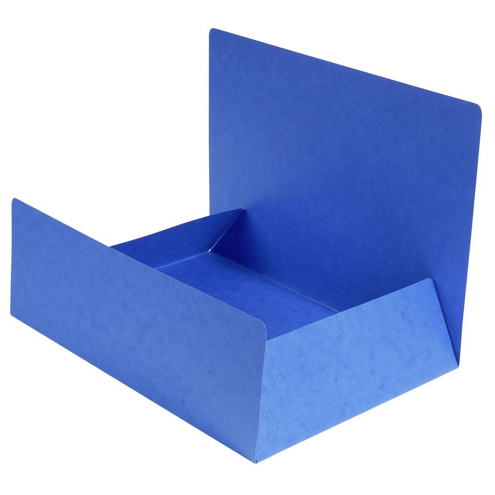 Exacompta 25x Aktenmappe +3 Klappen ohne Gummizug, Karton, A4, Blau, 56407E