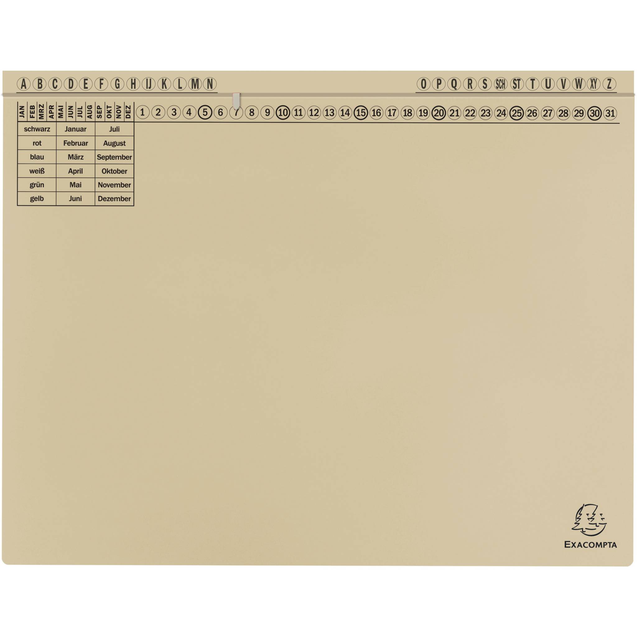 Exacompta 25x Exaflex Standard, Hängehefter mit 1x Abheft, Elfenbein, 371122B
