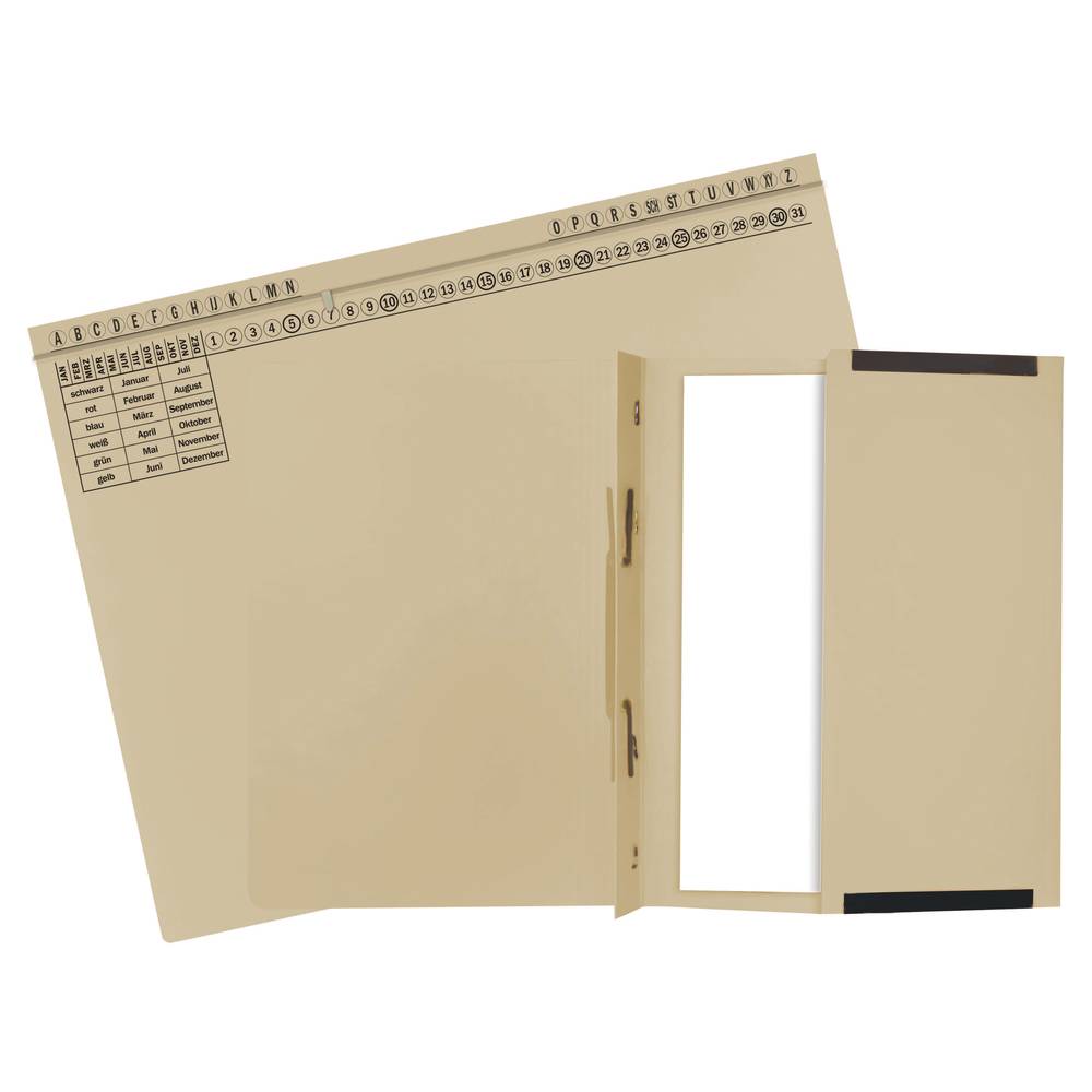 Exacompta 25x Exaflex Standard, Hängehefter mit 1x Abheft, Elfenbein, 371122B