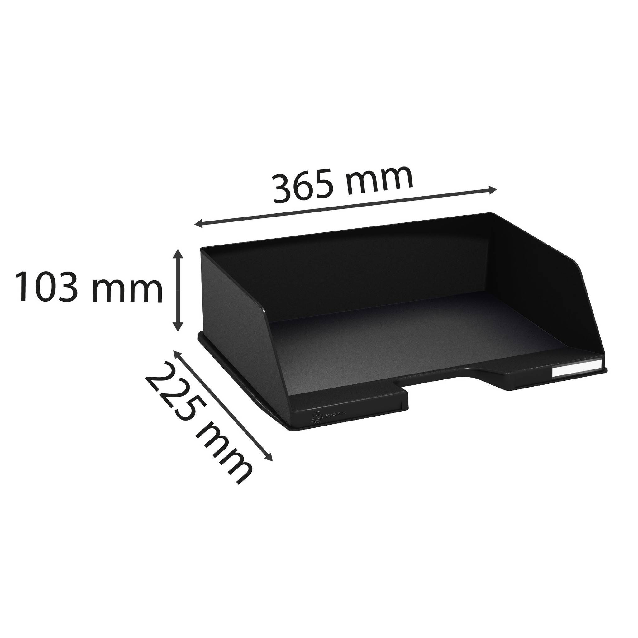Exacompta 4x Briefablage Combo Maxi, A4+ Querformat, ECOBlack - Schwarz - 11214D
