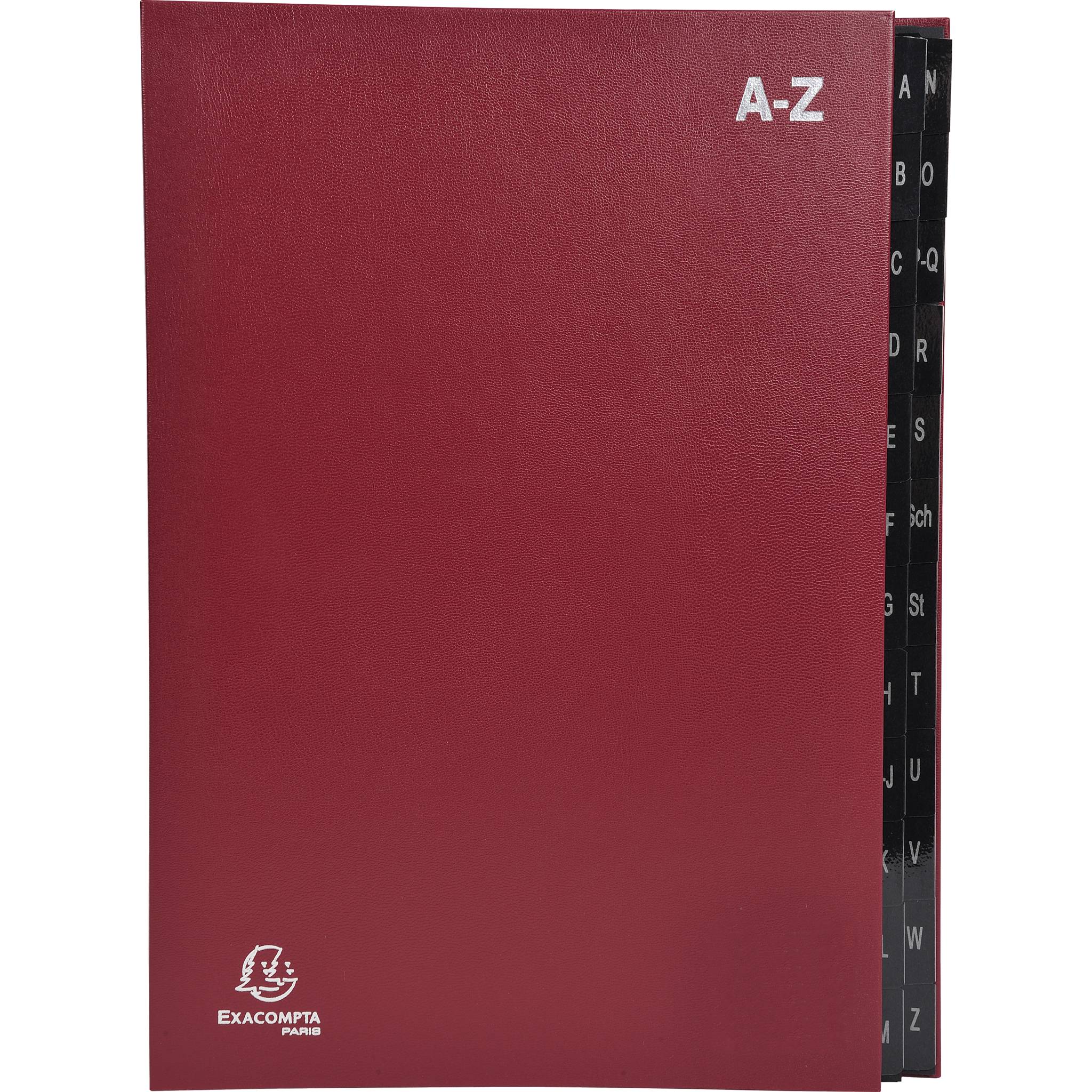 Exacompta 8x Pultordner Ordnungsmappe 24 Fächern RC-Karton A-Z A4 Rot 57225E