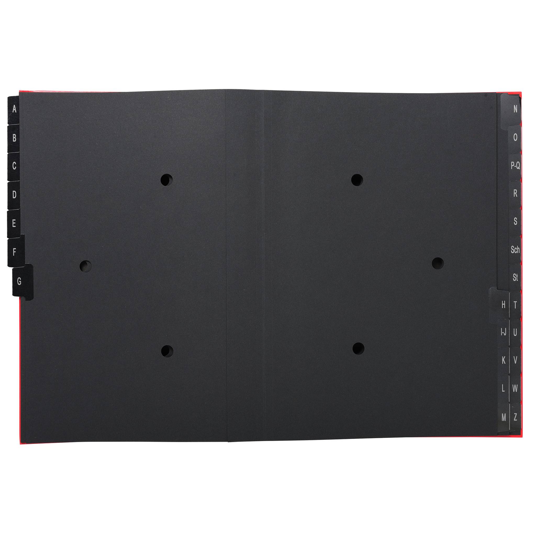 Exacompta 8x Pultordner Ordnungsmappe 24 Fächern RC-Karton A-Z A4 Rot 57225E