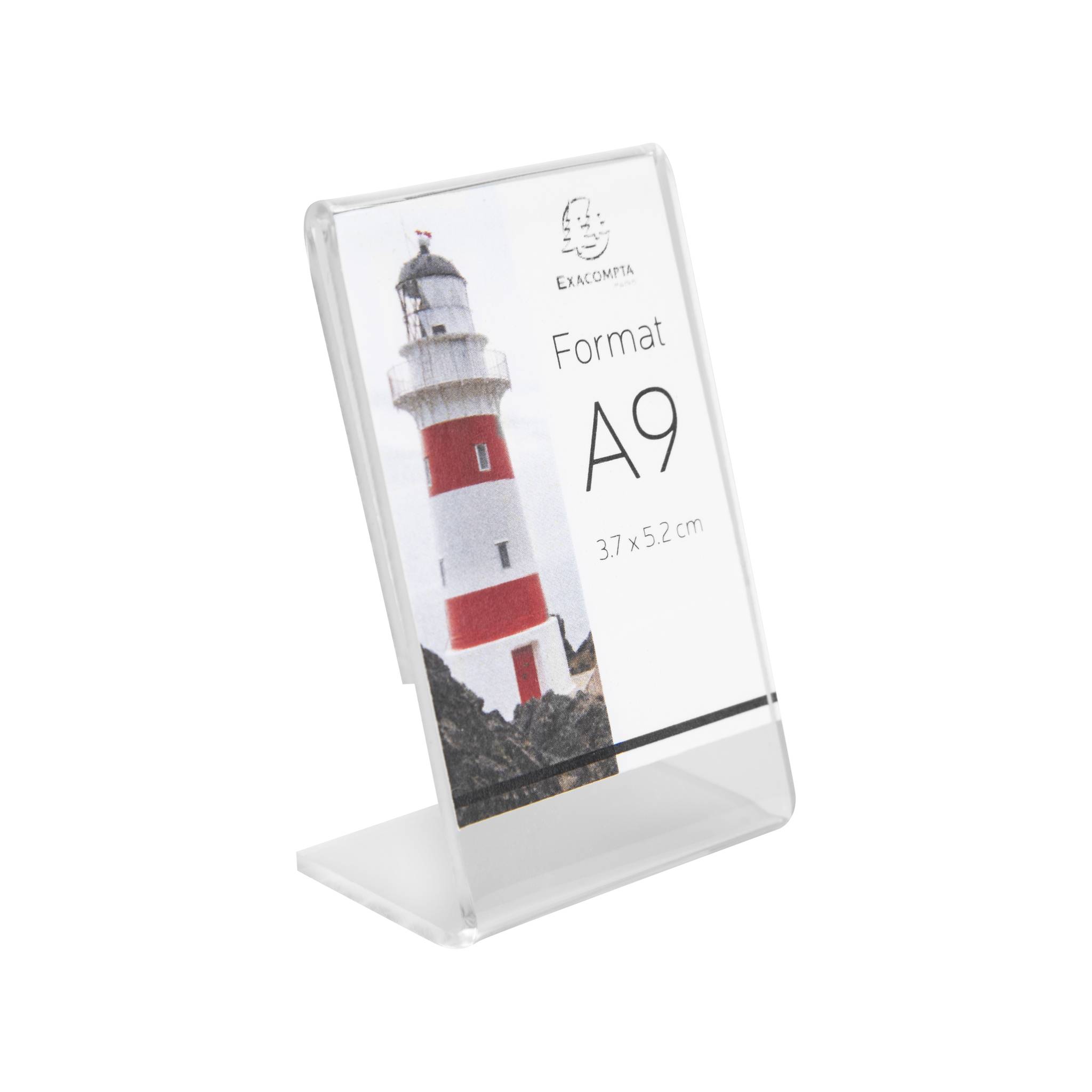 Exacompta 20x Set + 10 Tischaufstellern A9 Hochformat Exacryl Kristall 89058HD