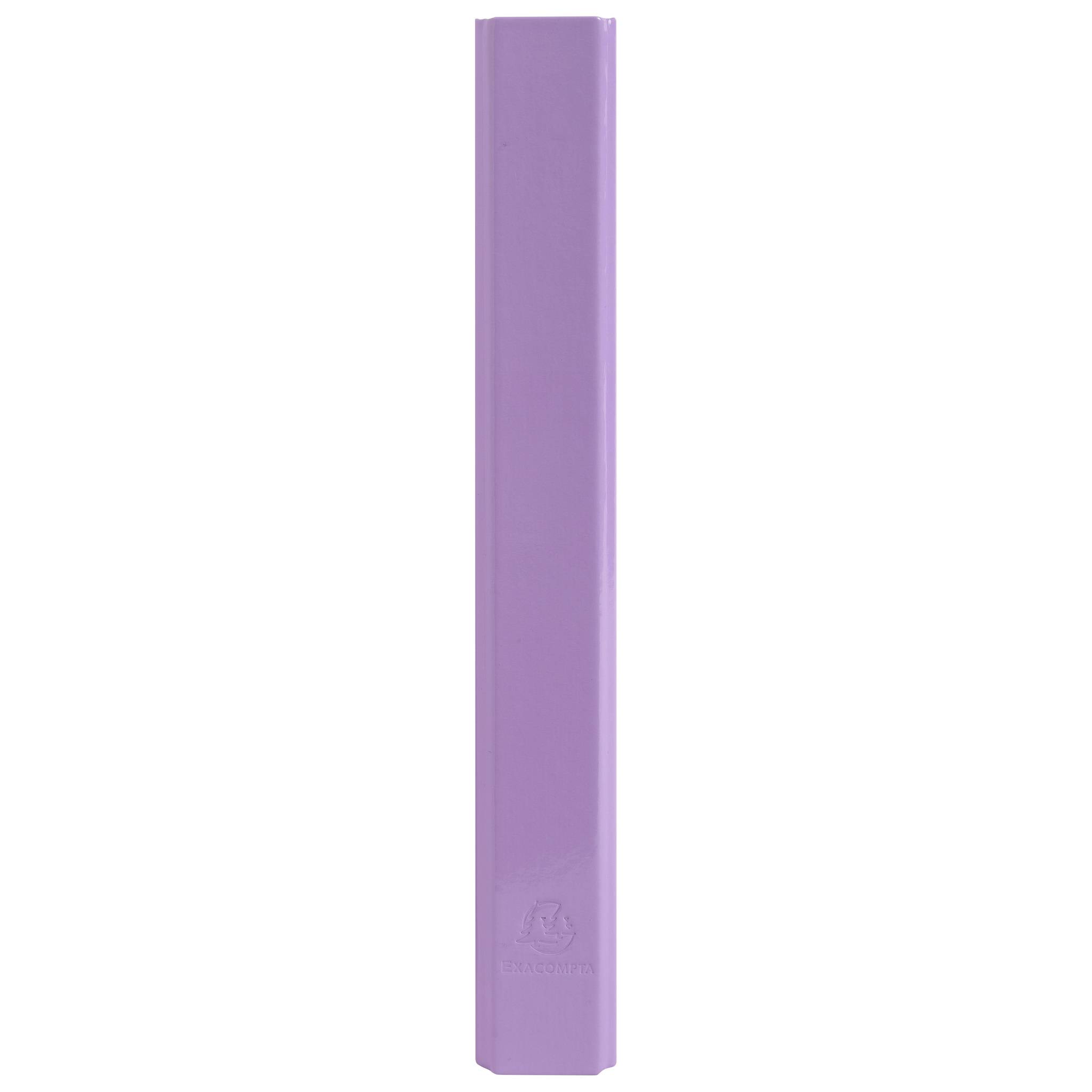 Exacompta 10x Ringbuch A4, 4 Ringe in D-Form 25mm, Aquarel - Malve - 51565E