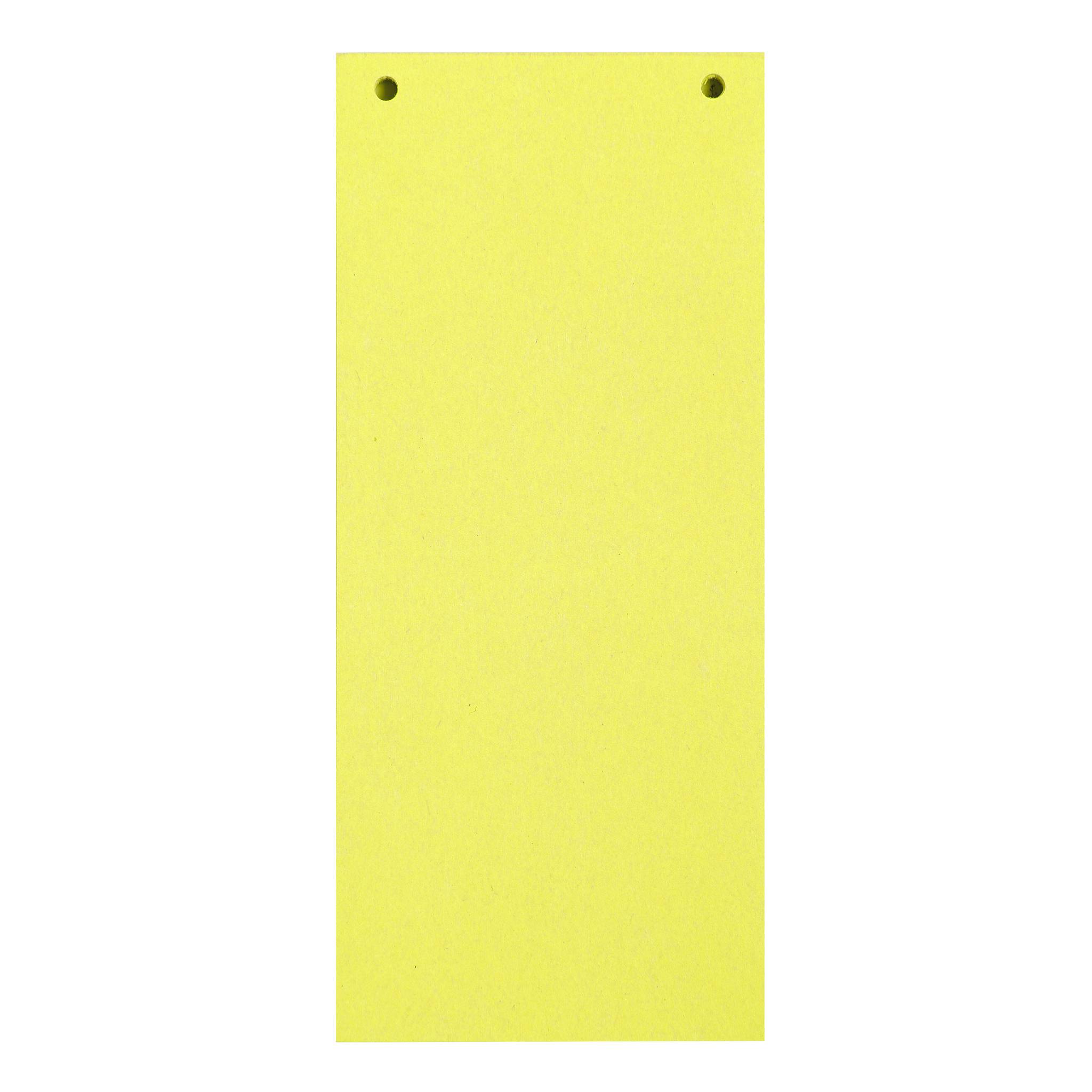 Exacompta 12x 100 Trennstreifen 2-fach gelocht RC Kart 105x240mm Gelb 13425B